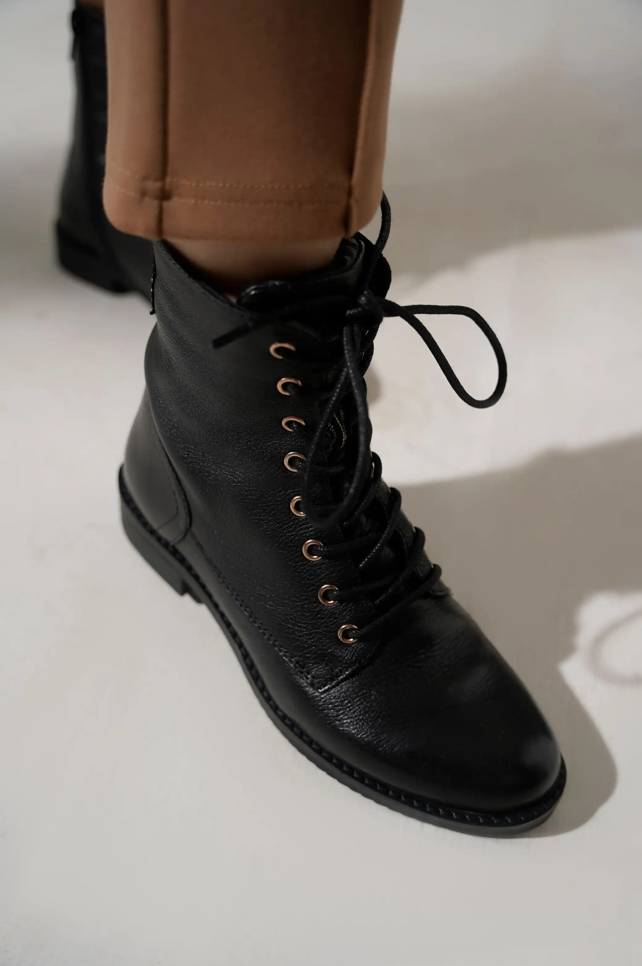 LEATHER BIKER BOOTS - Image 4