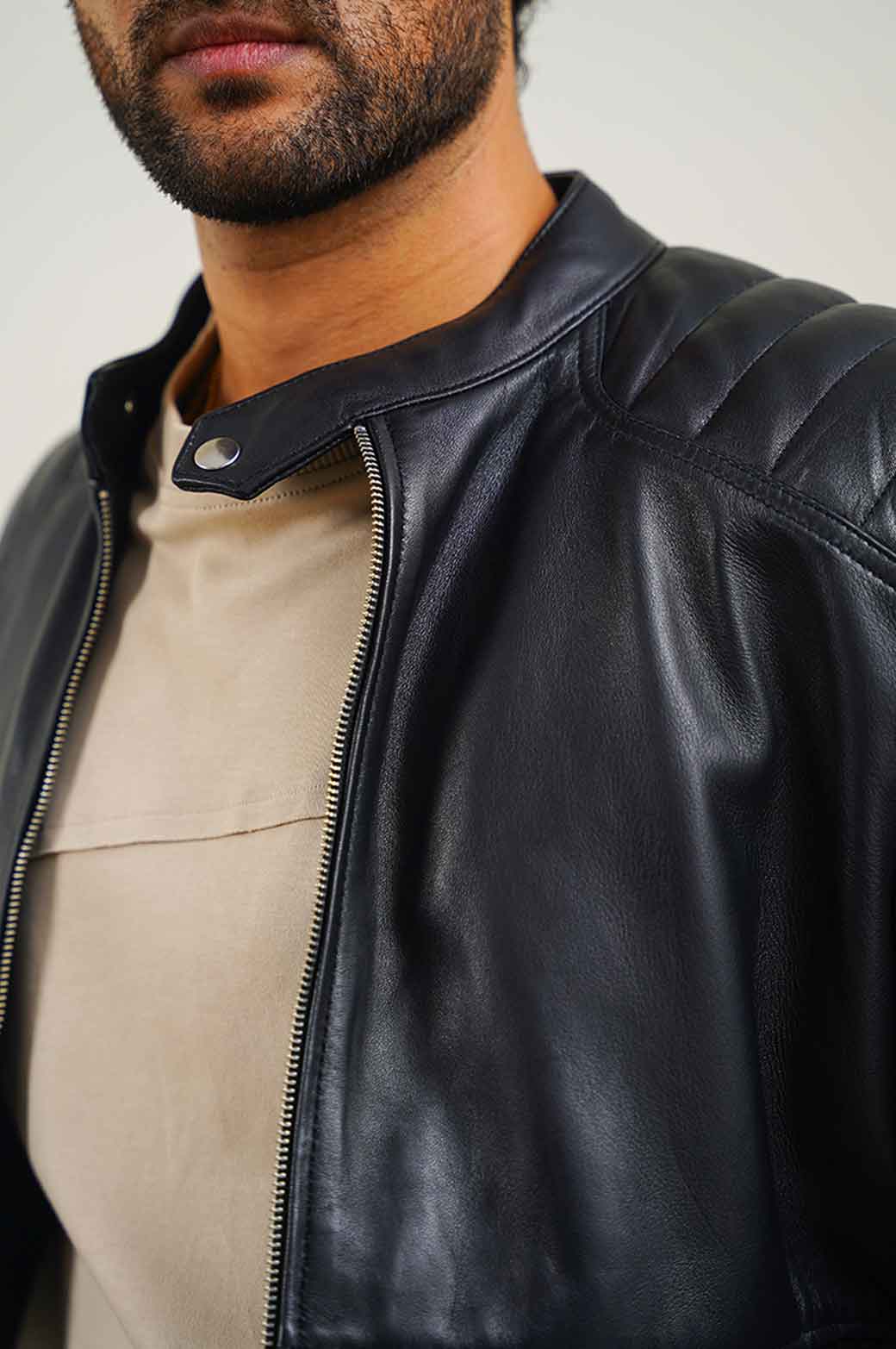 LEATHER BIKER JACKET - Image 2