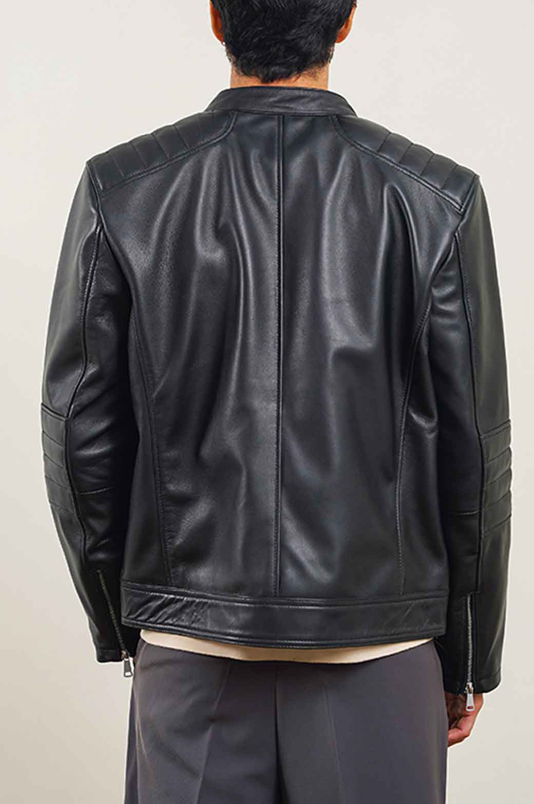 LEATHER BIKER JACKET - Image 4