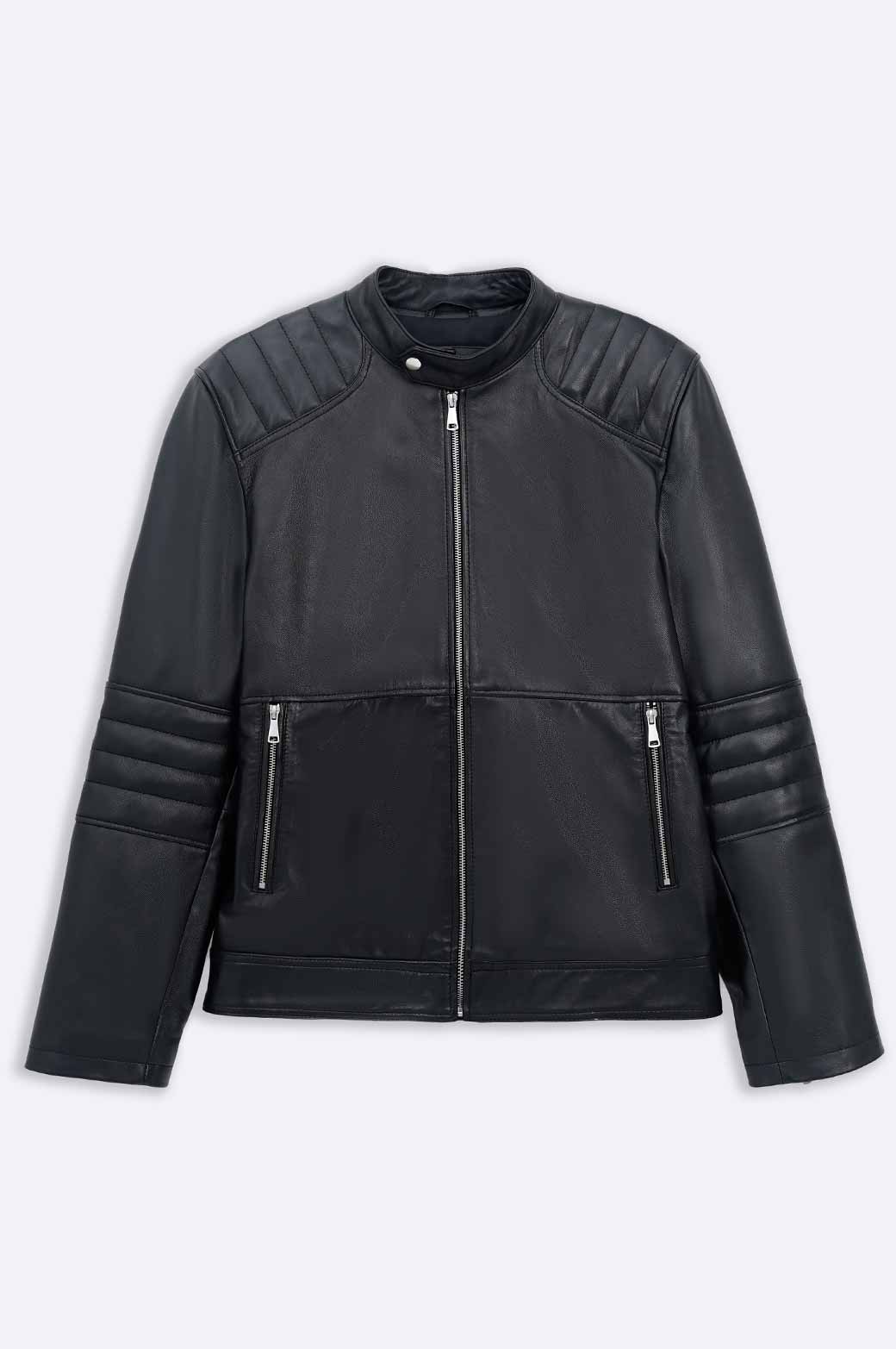 LEATHER BIKER JACKET - Image 5