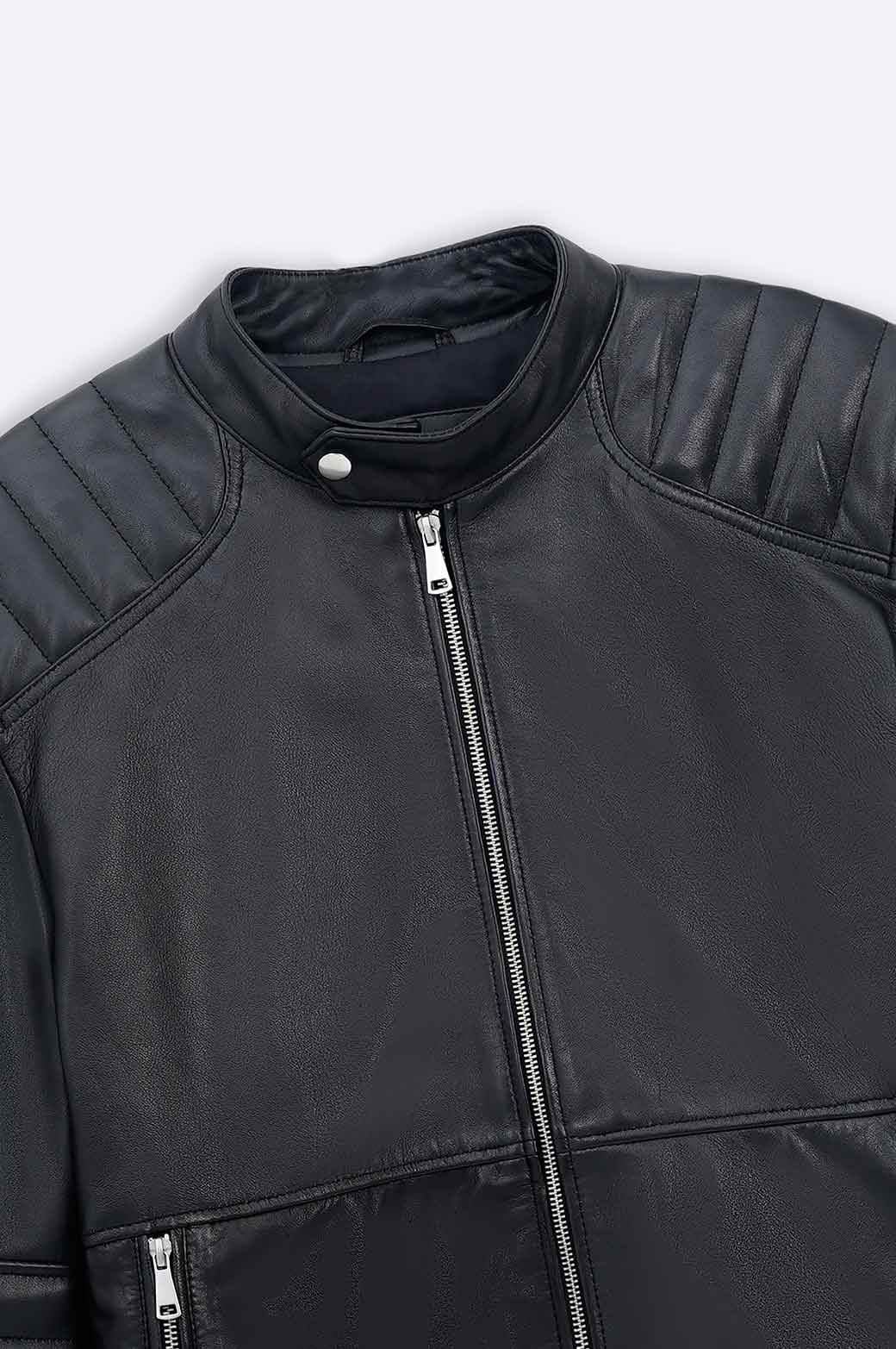 LEATHER BIKER JACKET - Image 6
