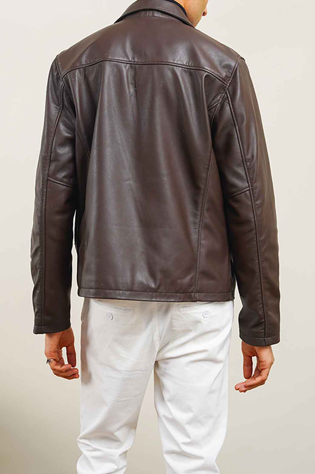LEATHER ZIP-UP JACKET - Image 2