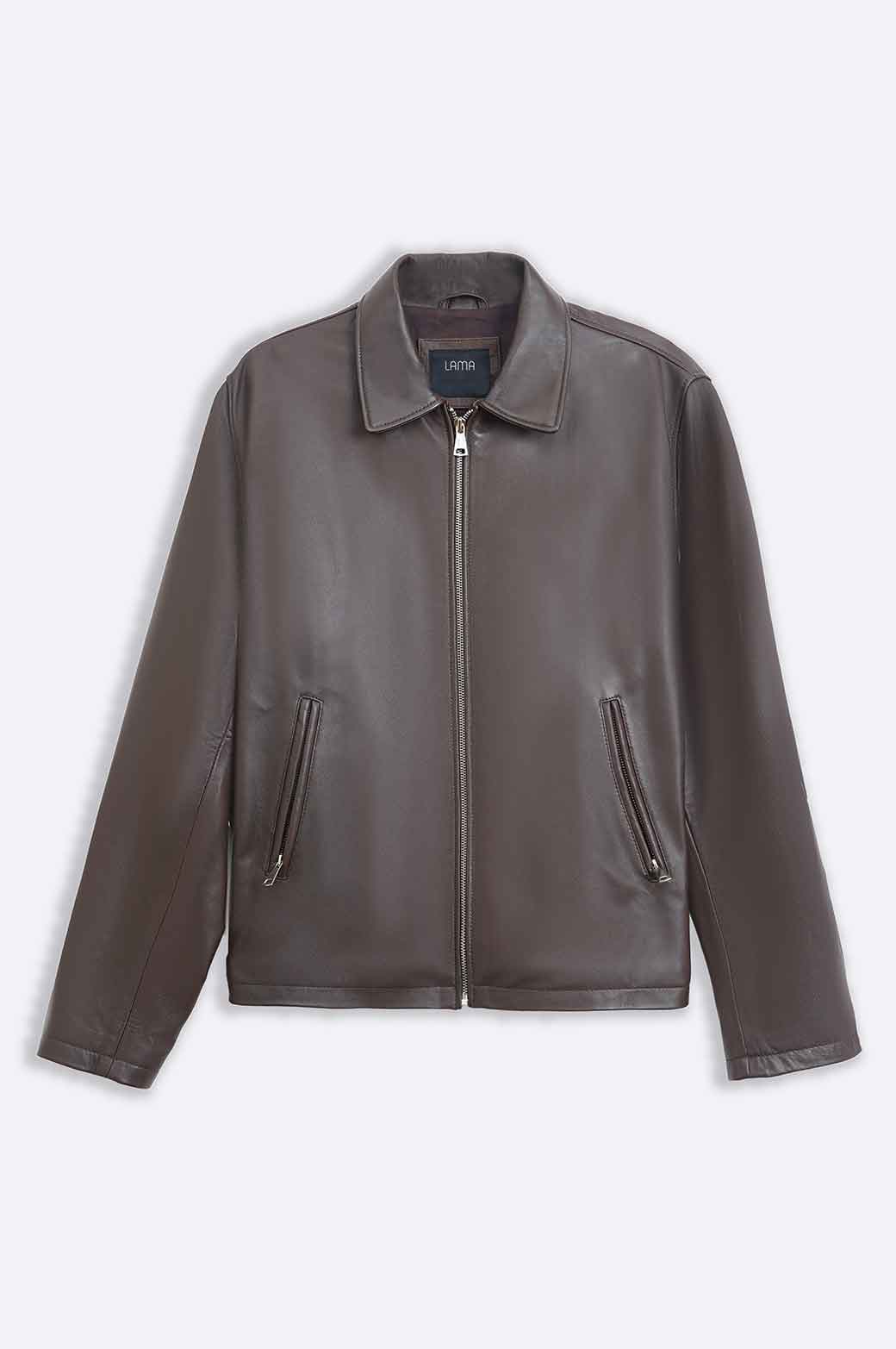 LEATHER ZIP-UP JACKET - Image 5