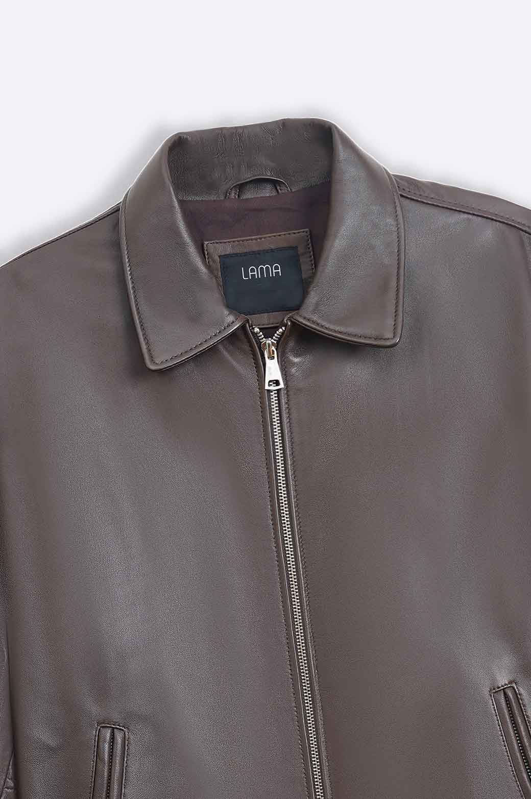 LEATHER ZIP-UP JACKET - Image 6