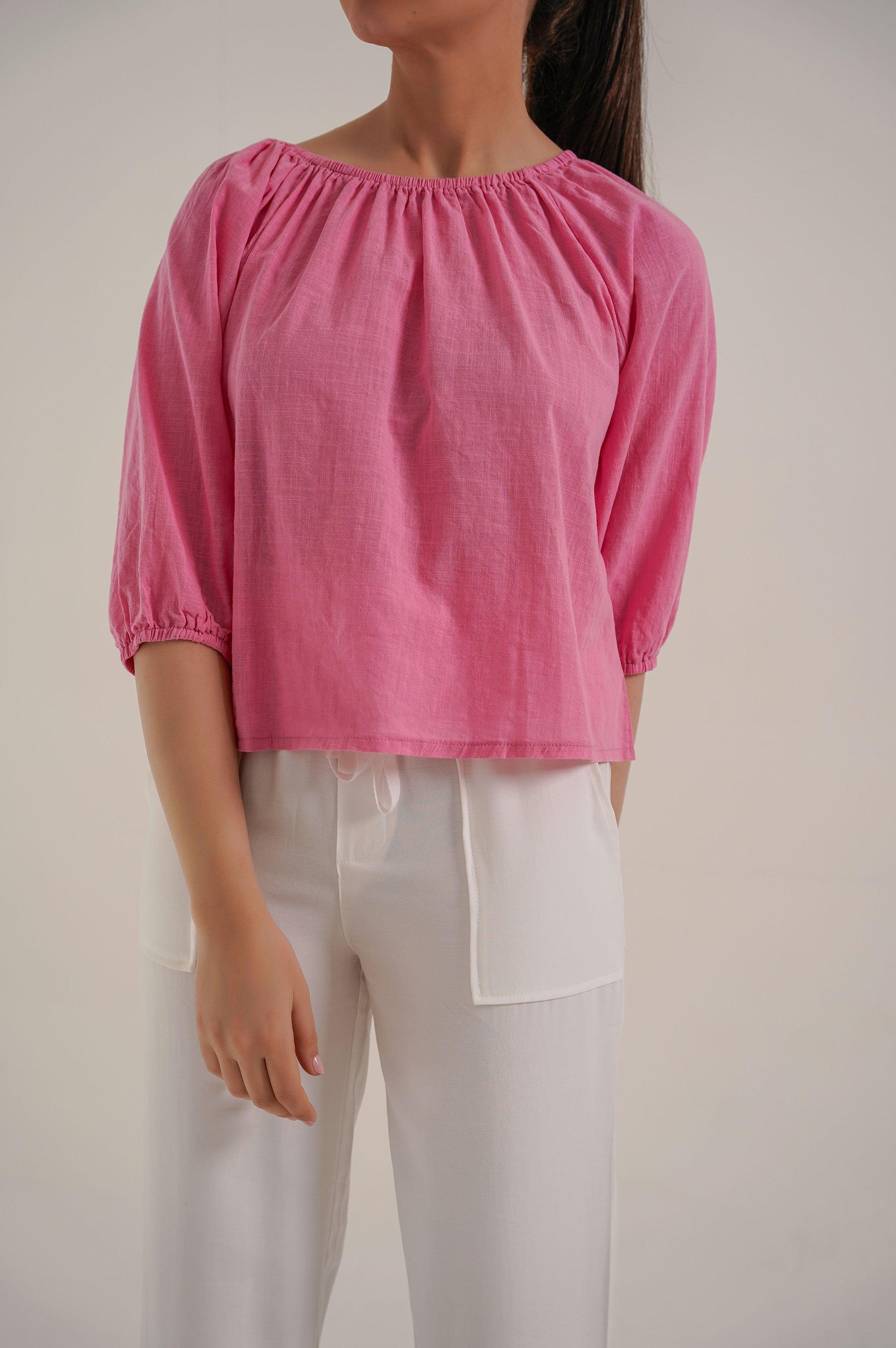 RUCHED COTTON TOP - Image 2
