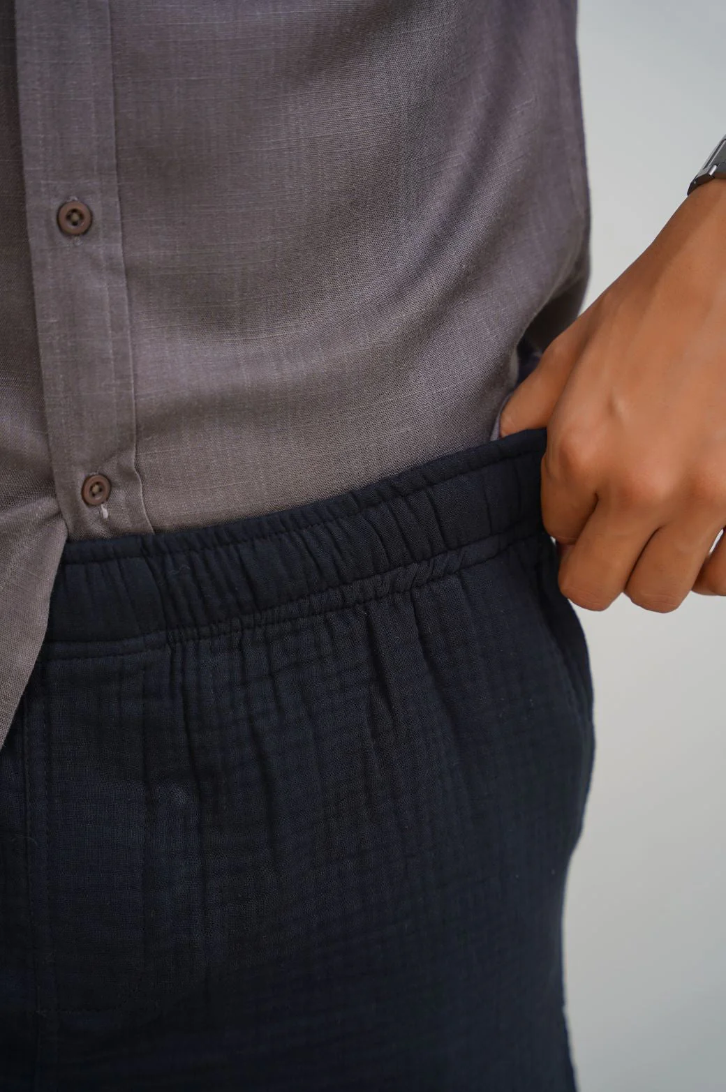 LINEN BUTTON COLLAR SHIRT - Image 4