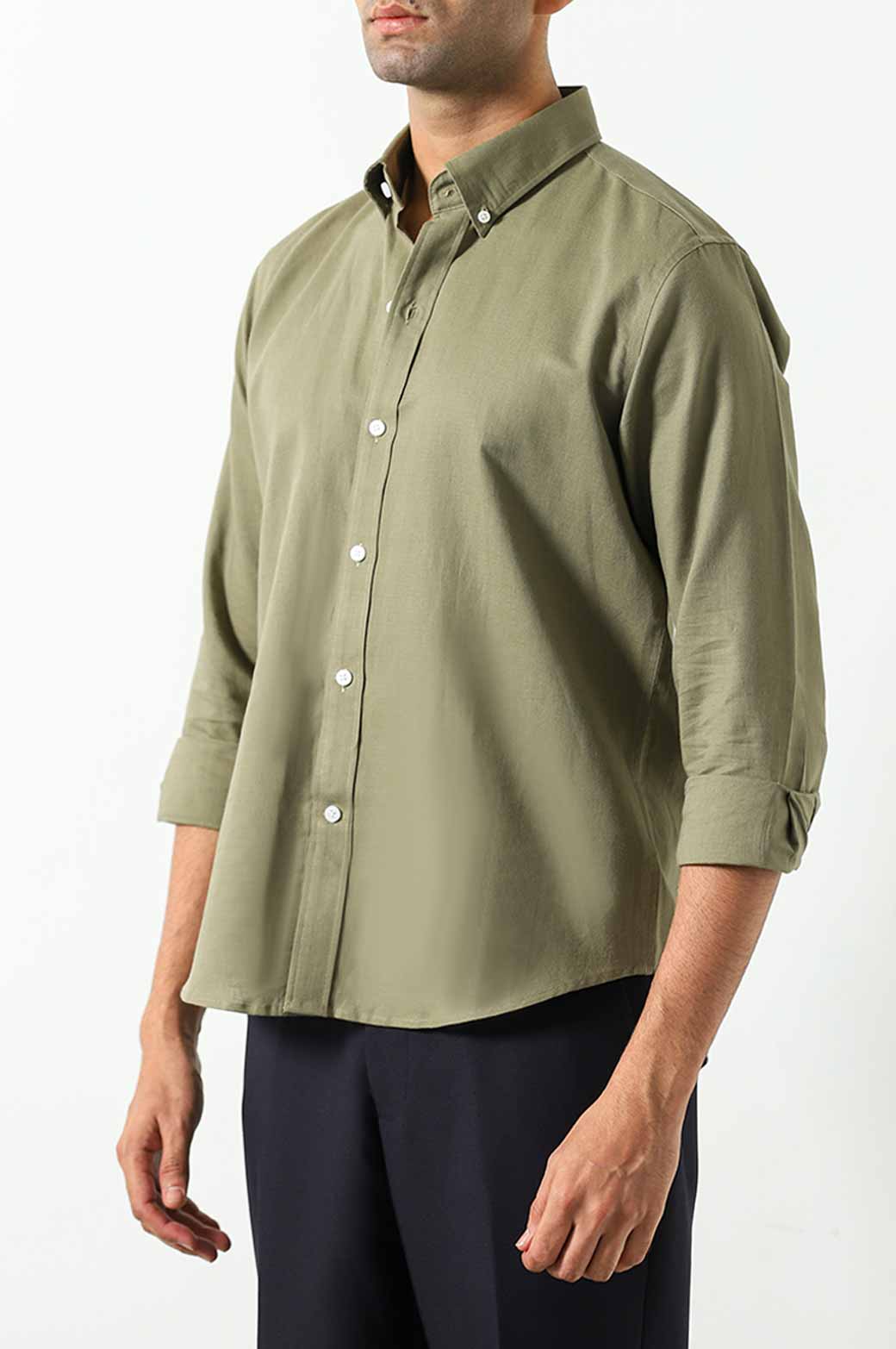 LINEN BUTTON DOWN SHIRT - Image 3