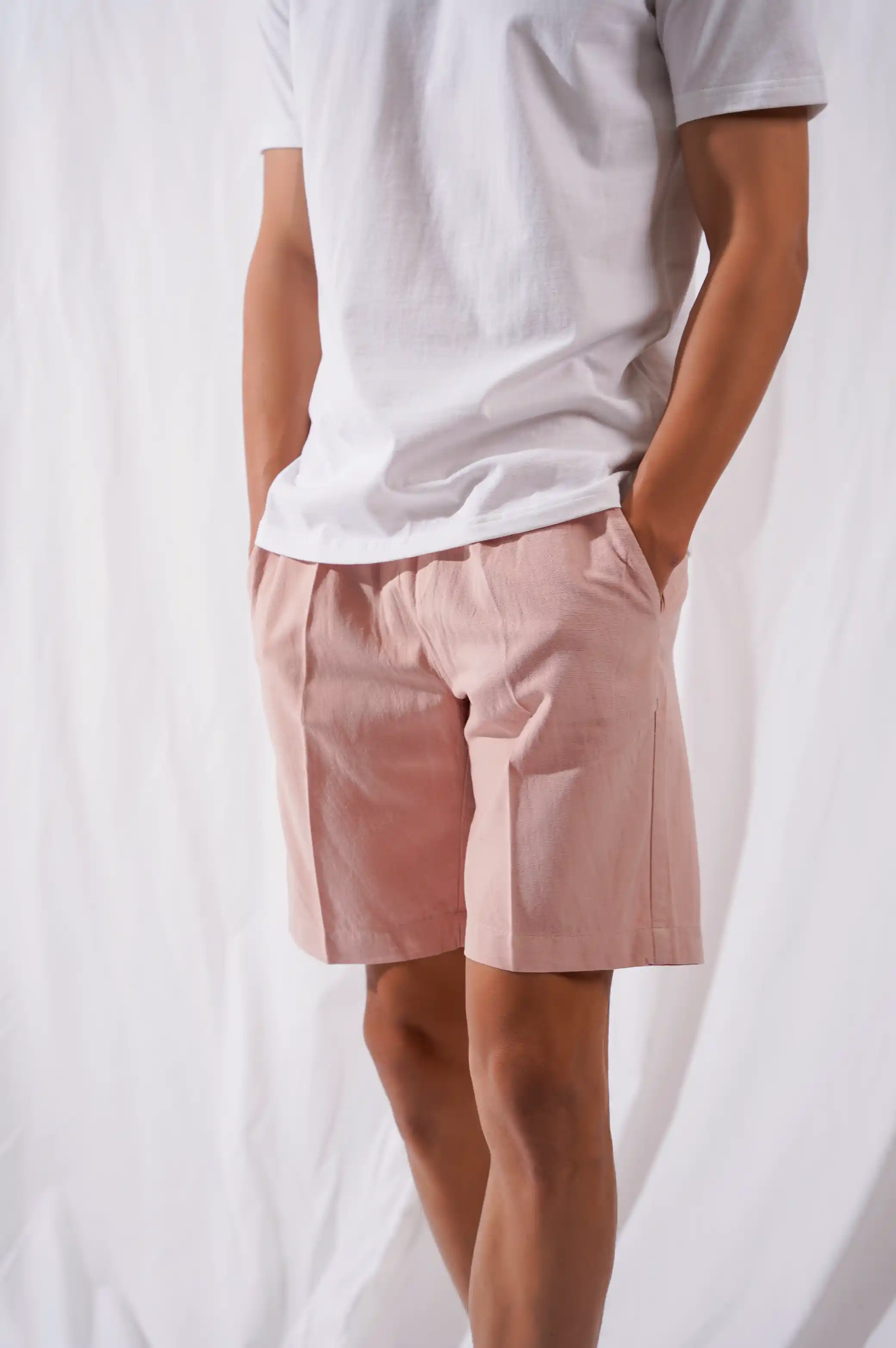 DRAWSTRING LINEN SHORTS - Image 2