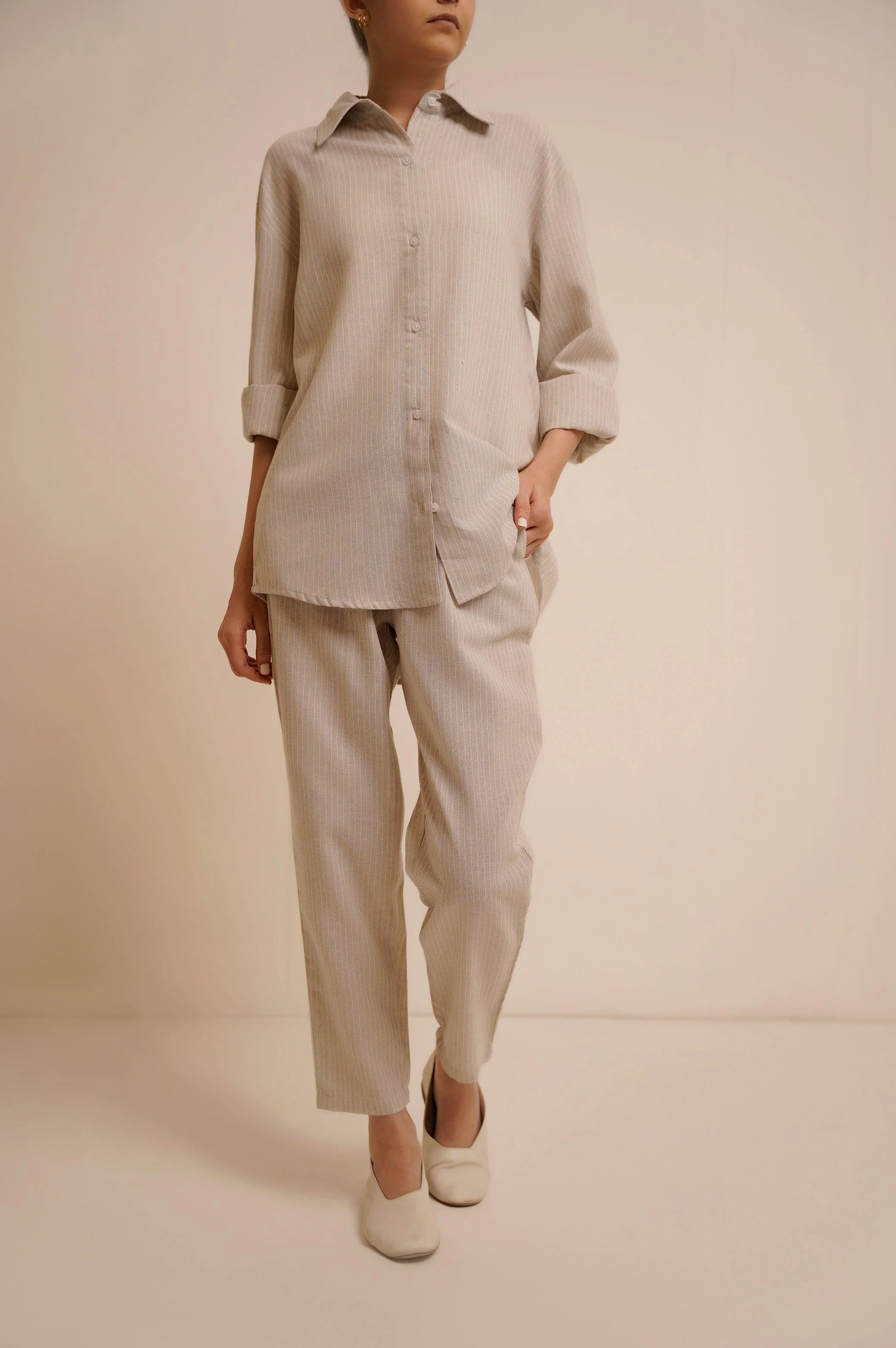 LINEN PAPERBAG PANTS - Image 2
