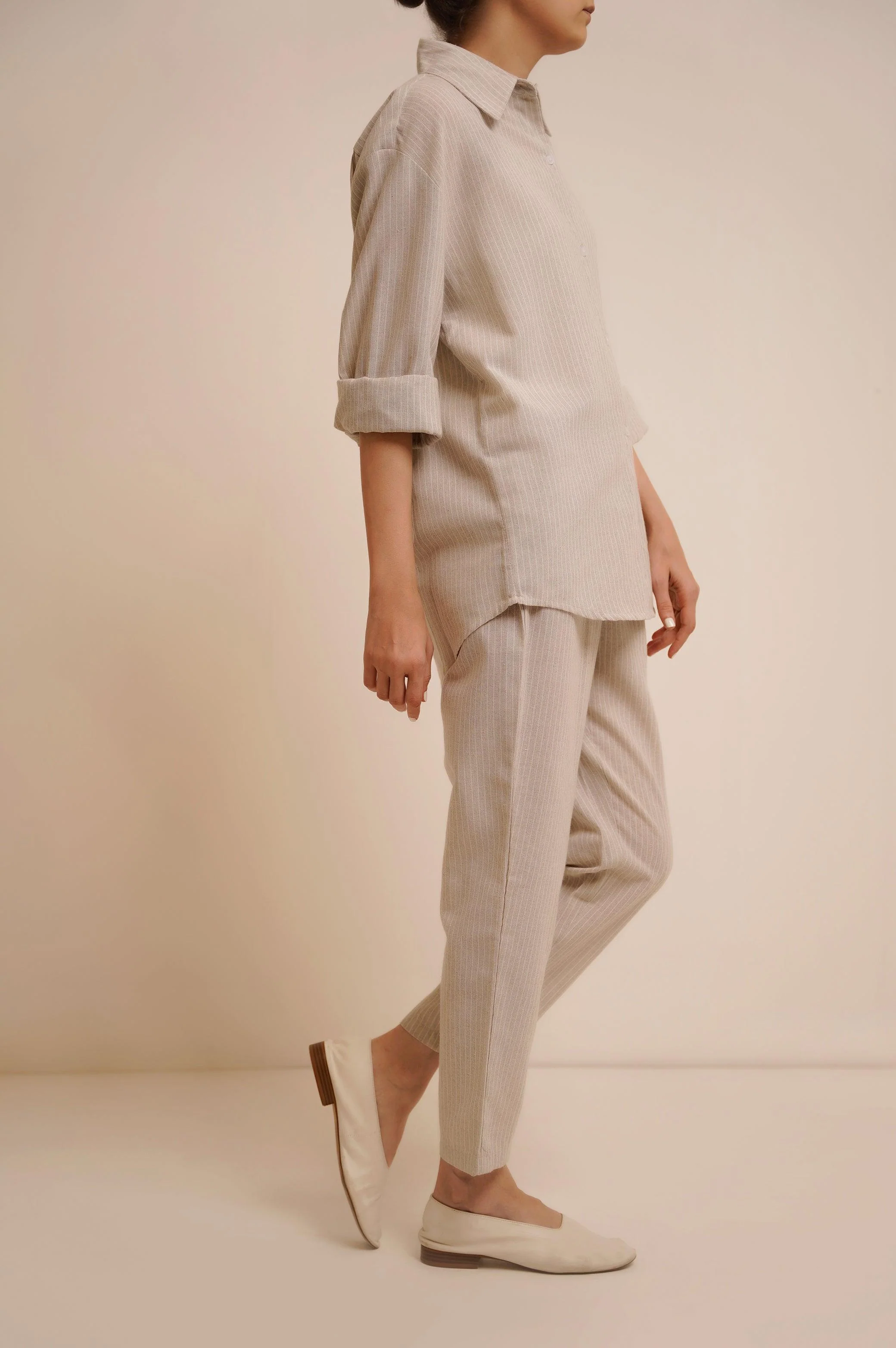 LINEN PAPERBAG PANTS - Image 4