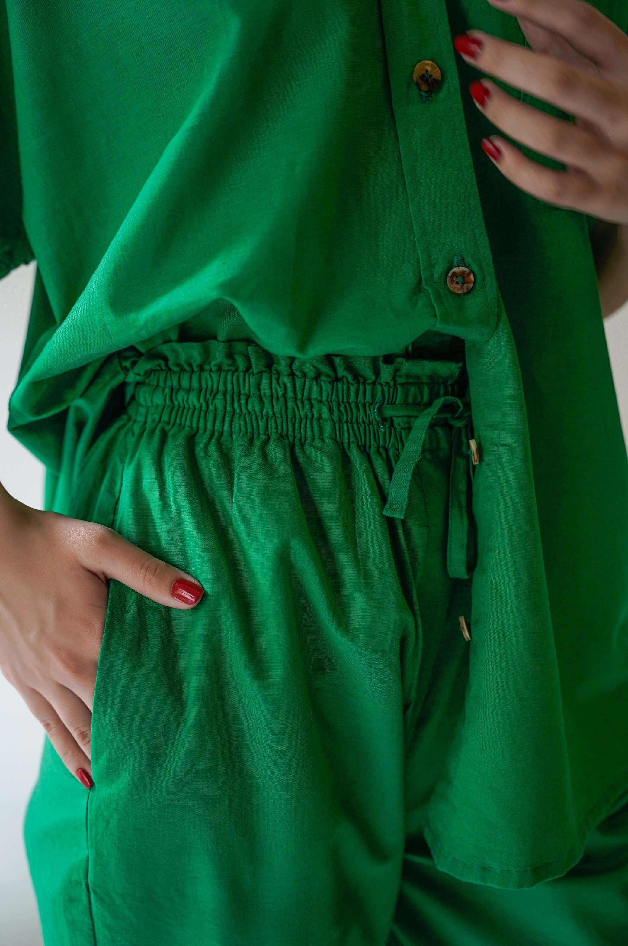 LINEN PAPERBAG PANTS - Image 4