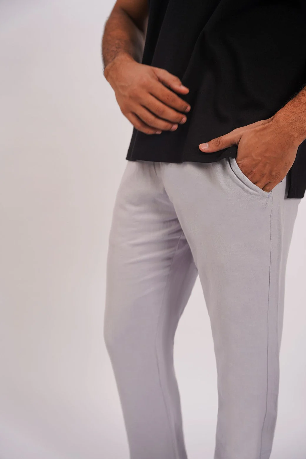LINEN TURN-UP PANTS - Image 5
