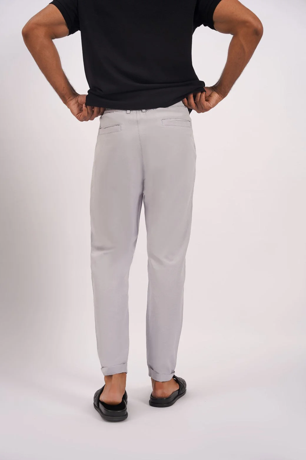 LINEN TURN-UP PANTS - Image 6