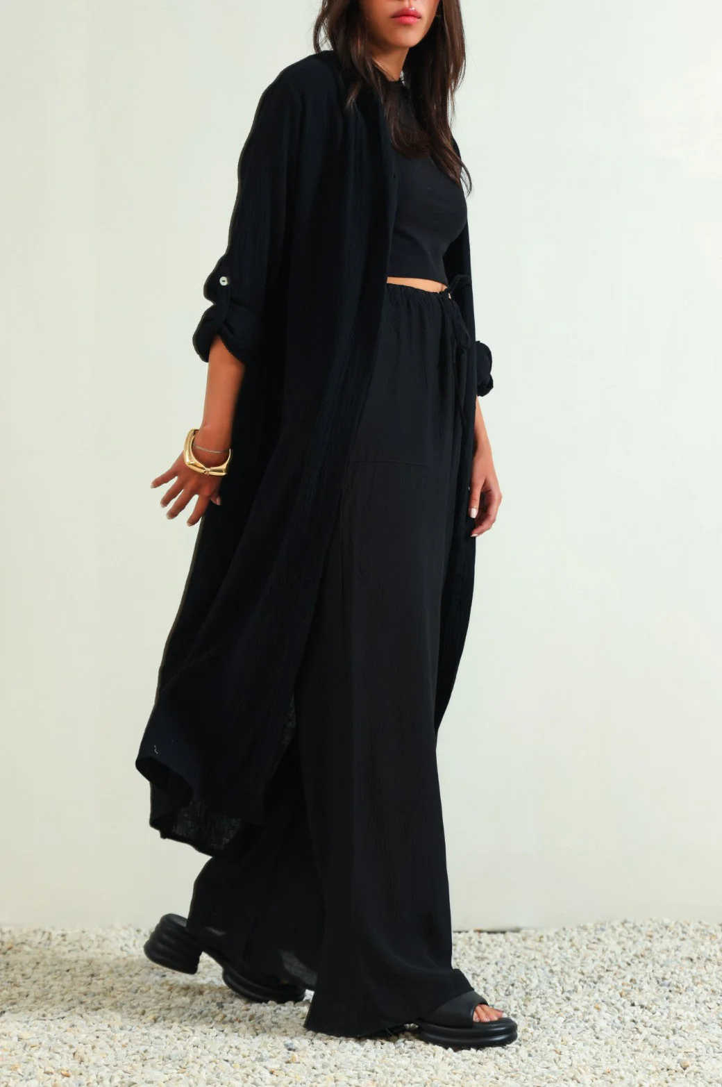 LONG MUSLIN TUNIC - Image 3