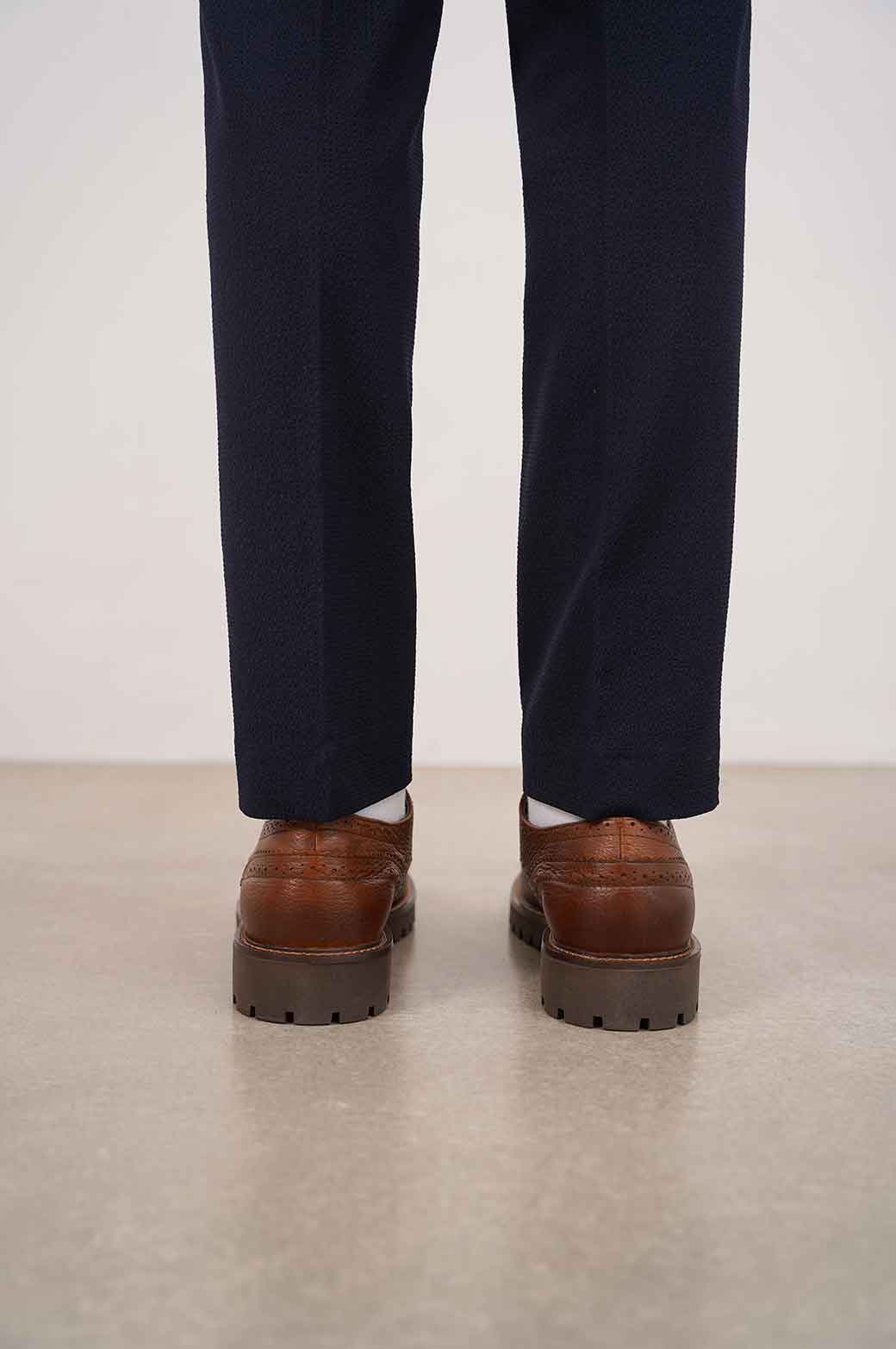 LOW-TOP LEATHER BROGUES - Image 5