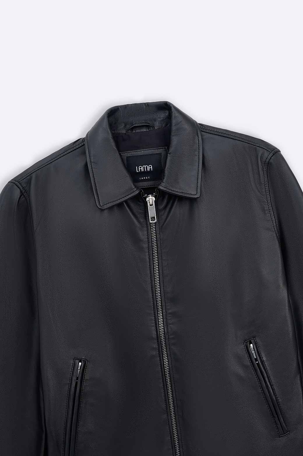 LEATHER ZIP-UP JACKET - Image 7
