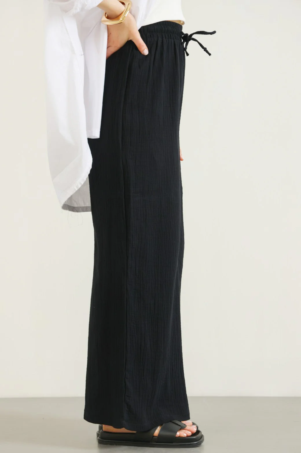 MUSLIN WIDE PANTS - Image 4