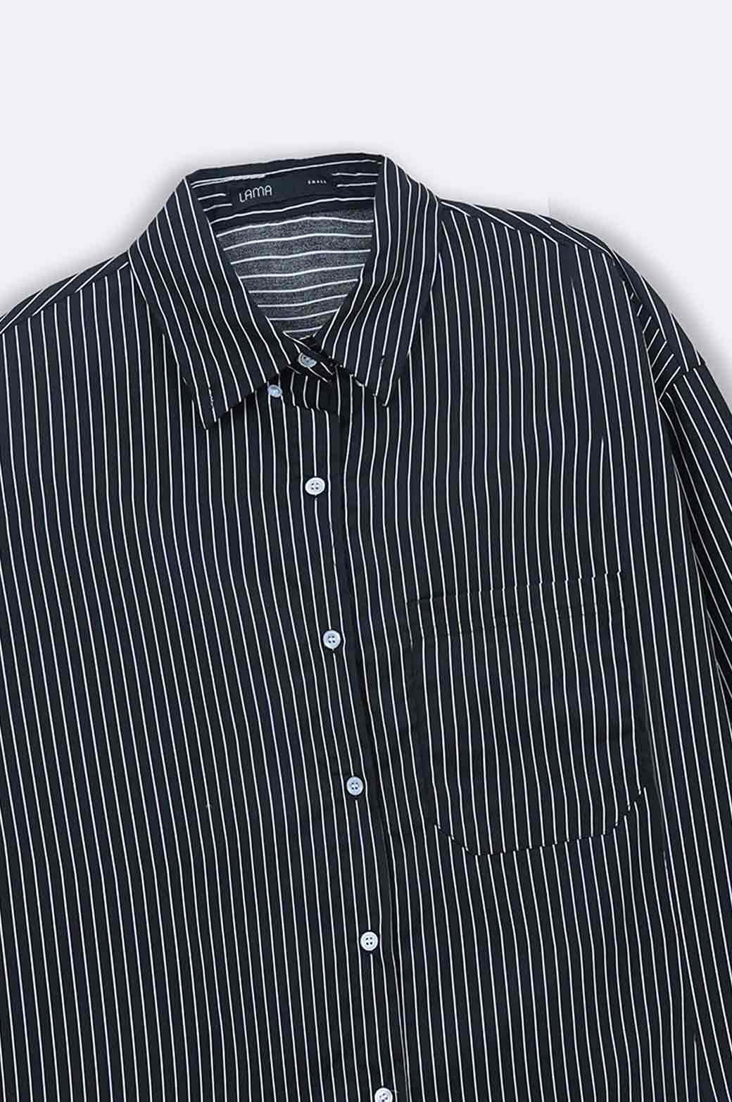 OVERSIZED STRIPED BUTTON DOWN - Image 7