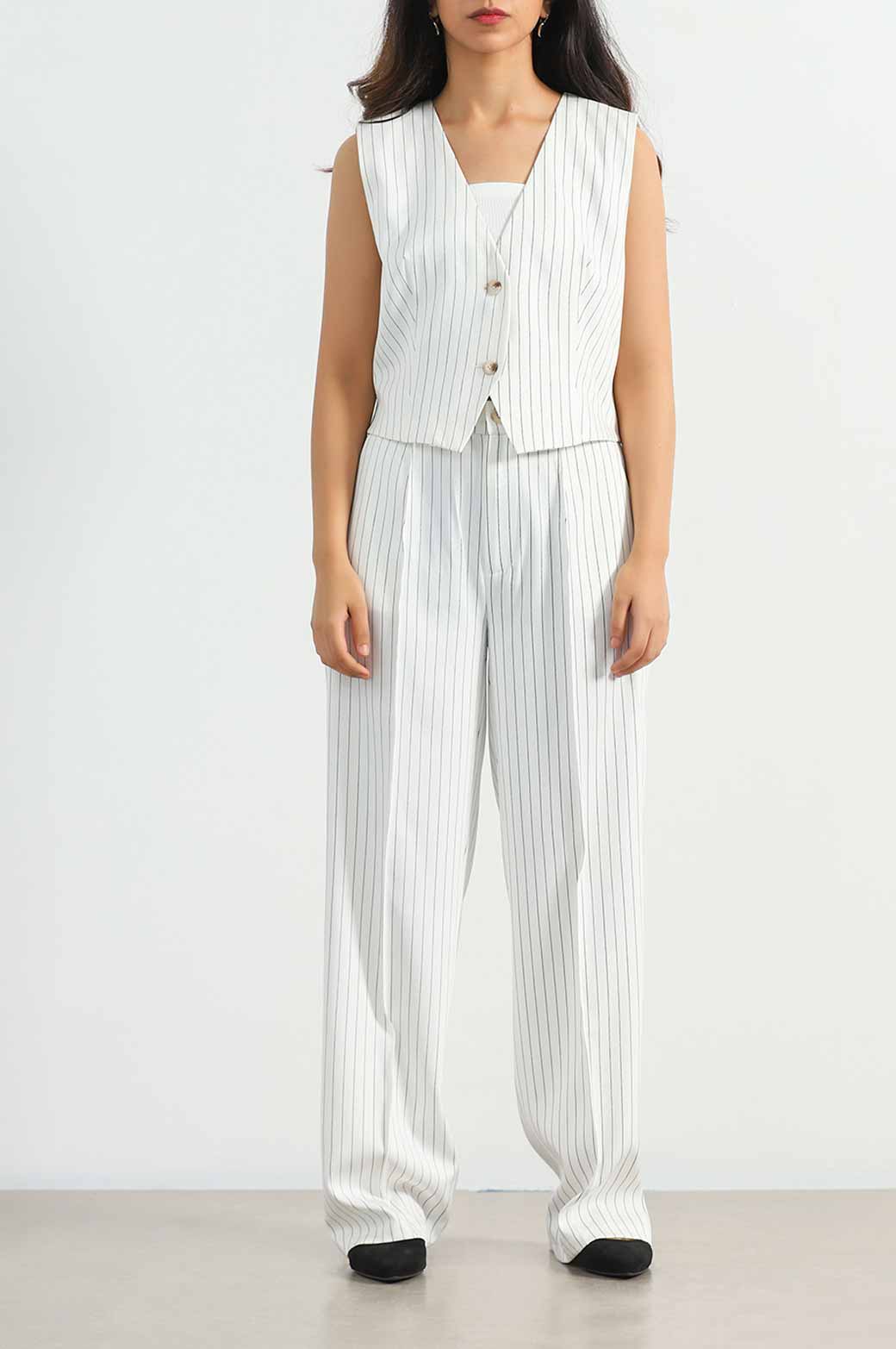PINSTRIPE TAILORED PANTS