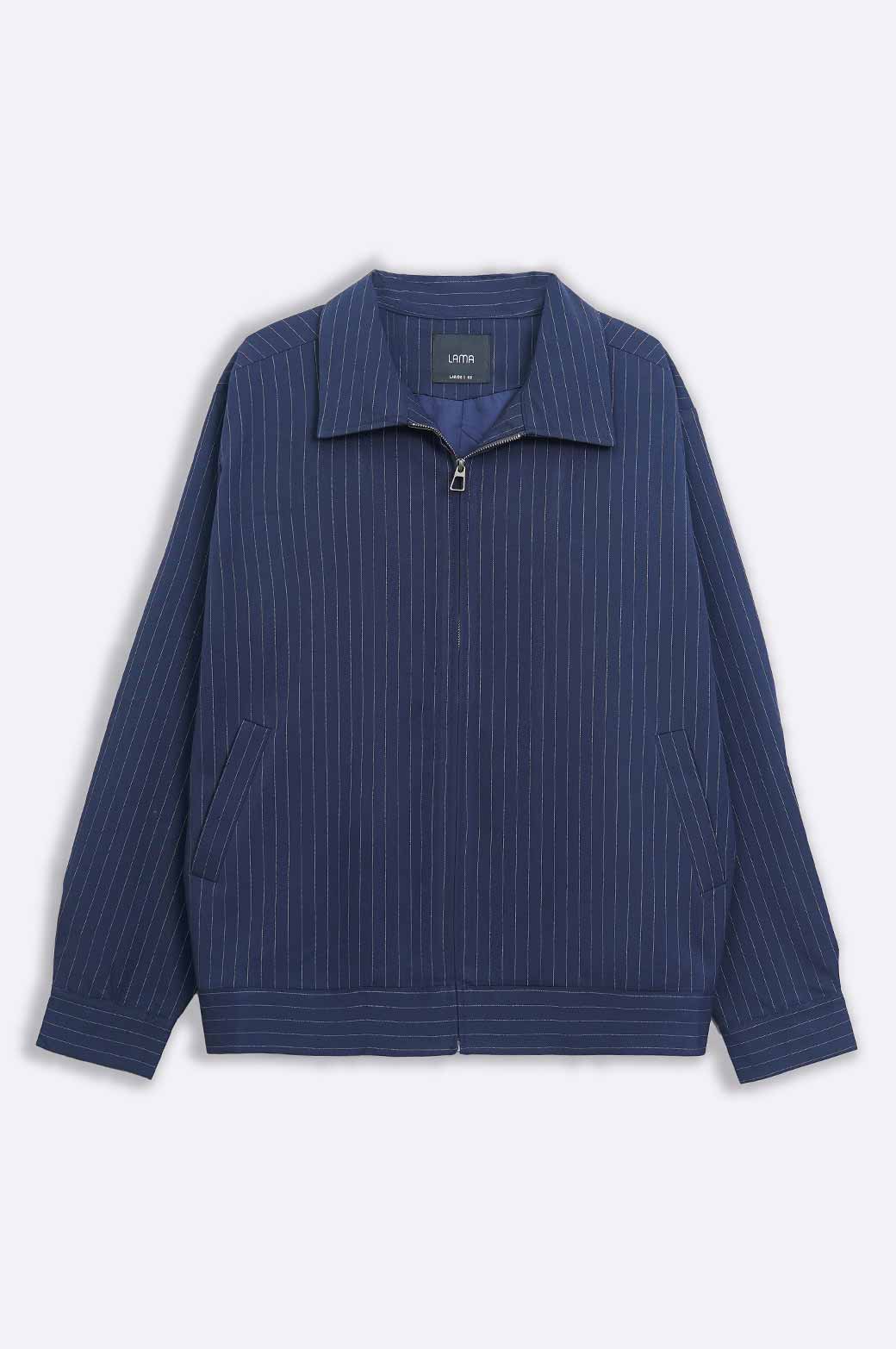 PINSTRIPE ZIPPER JACKET - Image 6