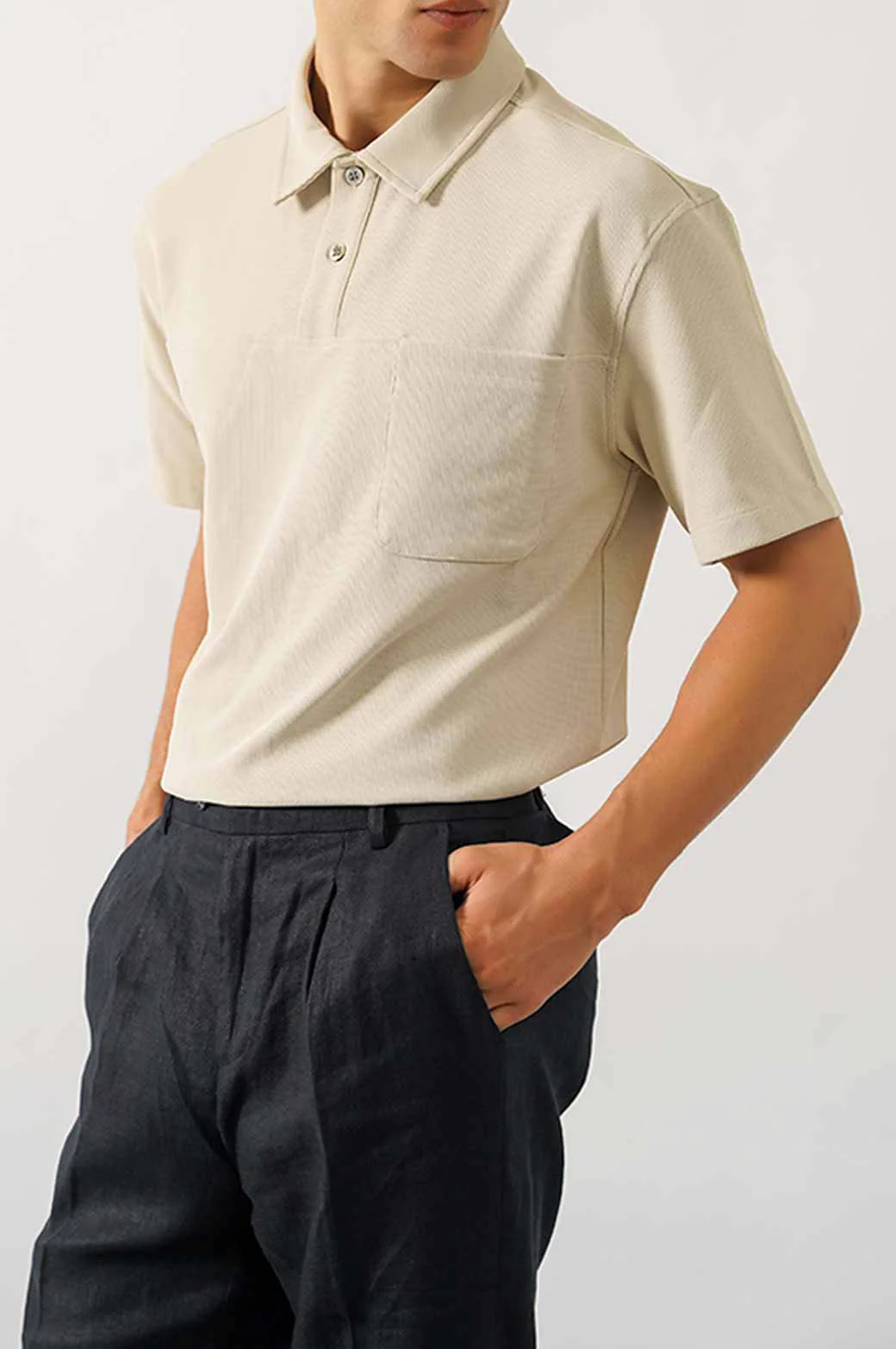 PREMIUM LINEN TURN UP PANTS - Image 4