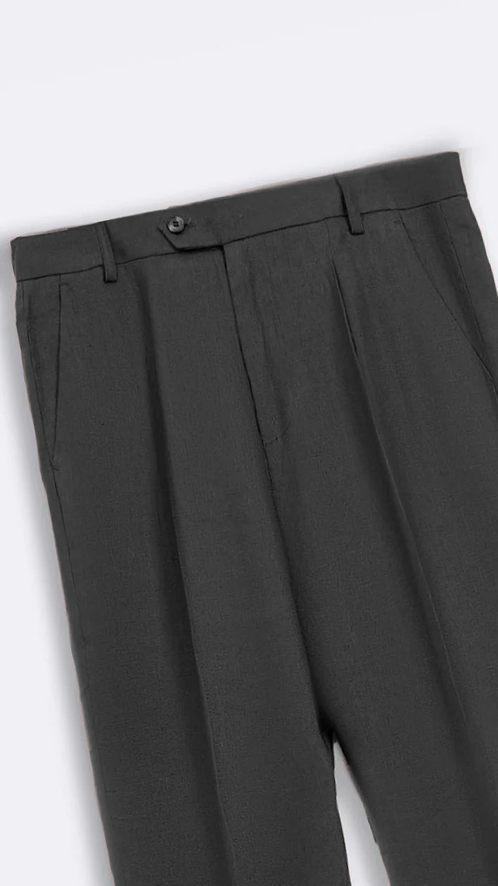 PREMIUM LINEN TURN UP PANTS - Image 6