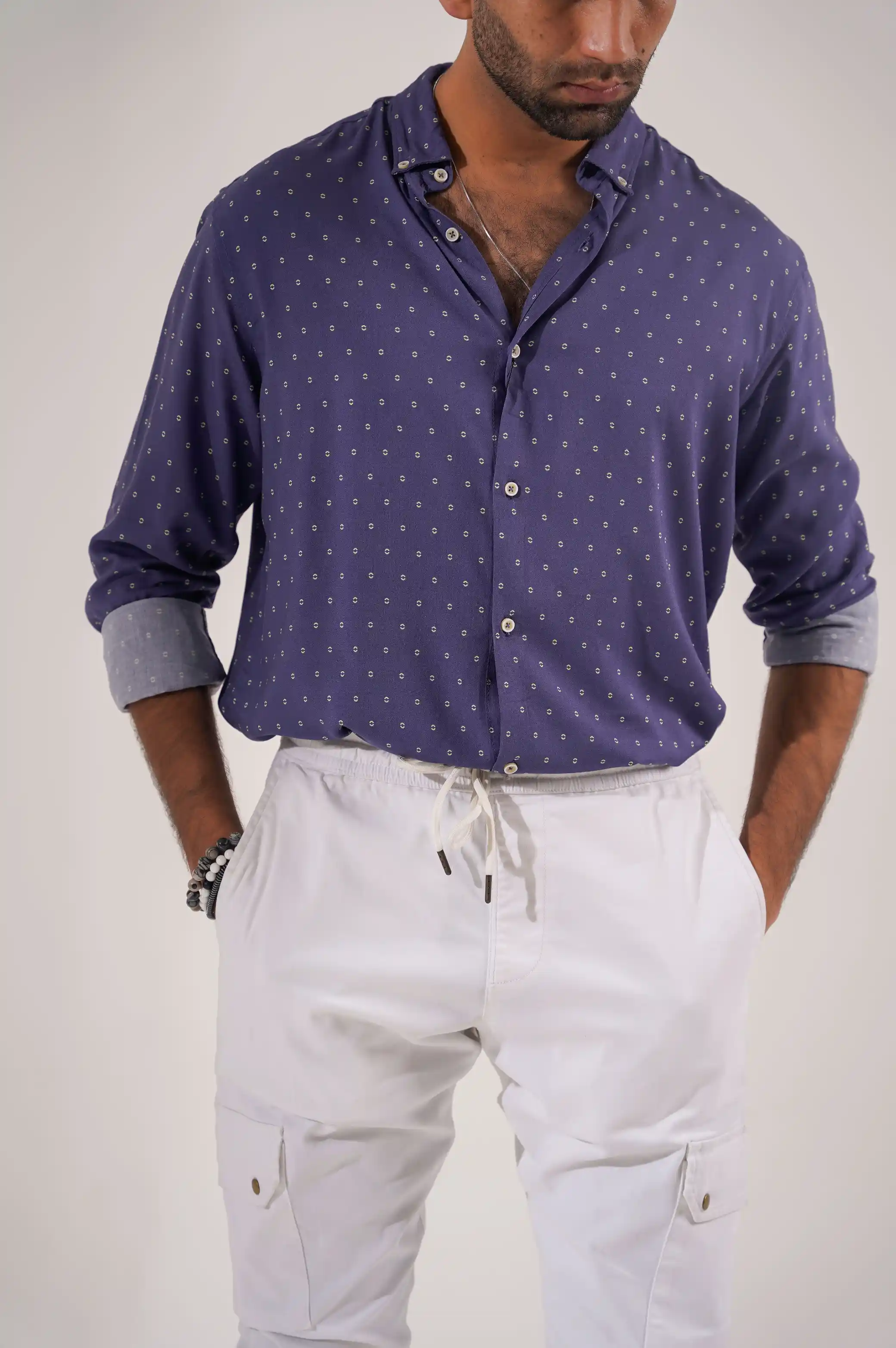 PRINTED BUTTON DOWN SHIRT - Image 4
