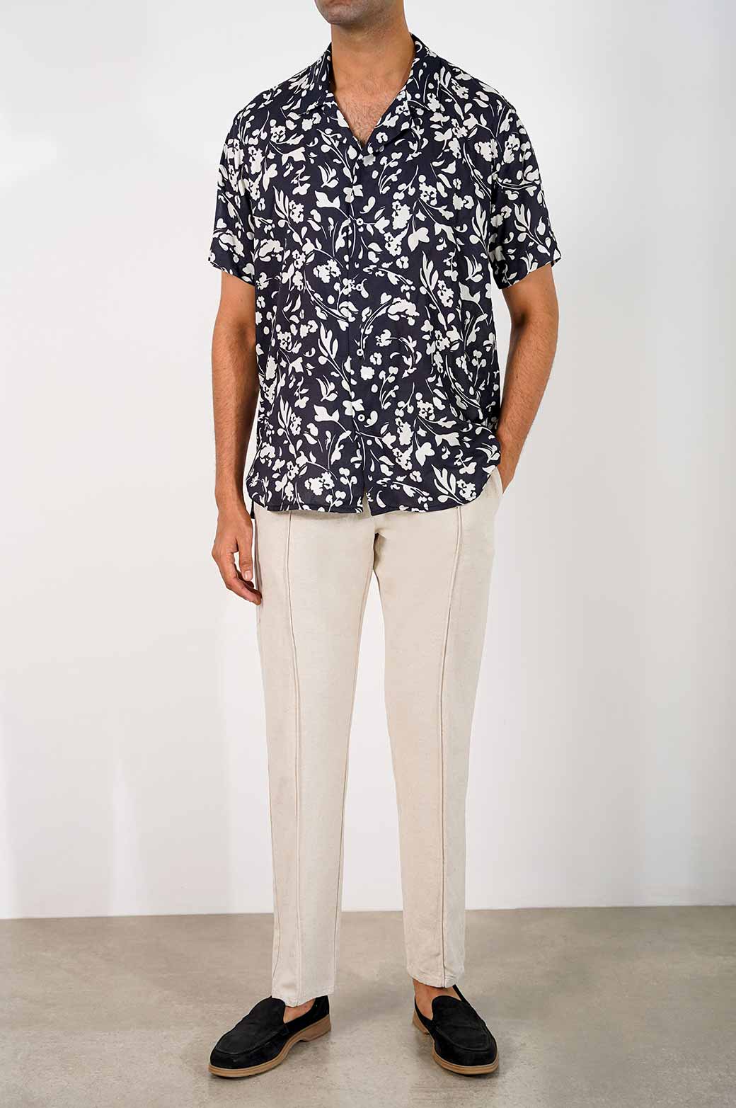 PRINTED SAFARI SHIRT