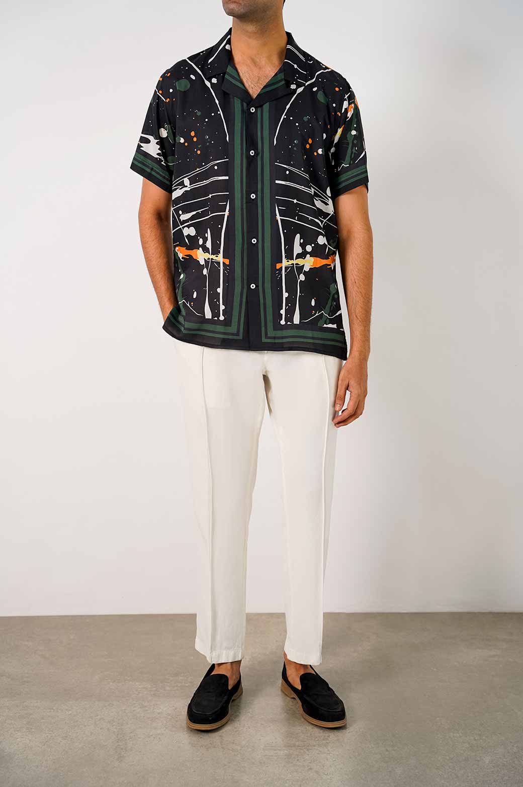 PRINTED SAFARI SHIRT