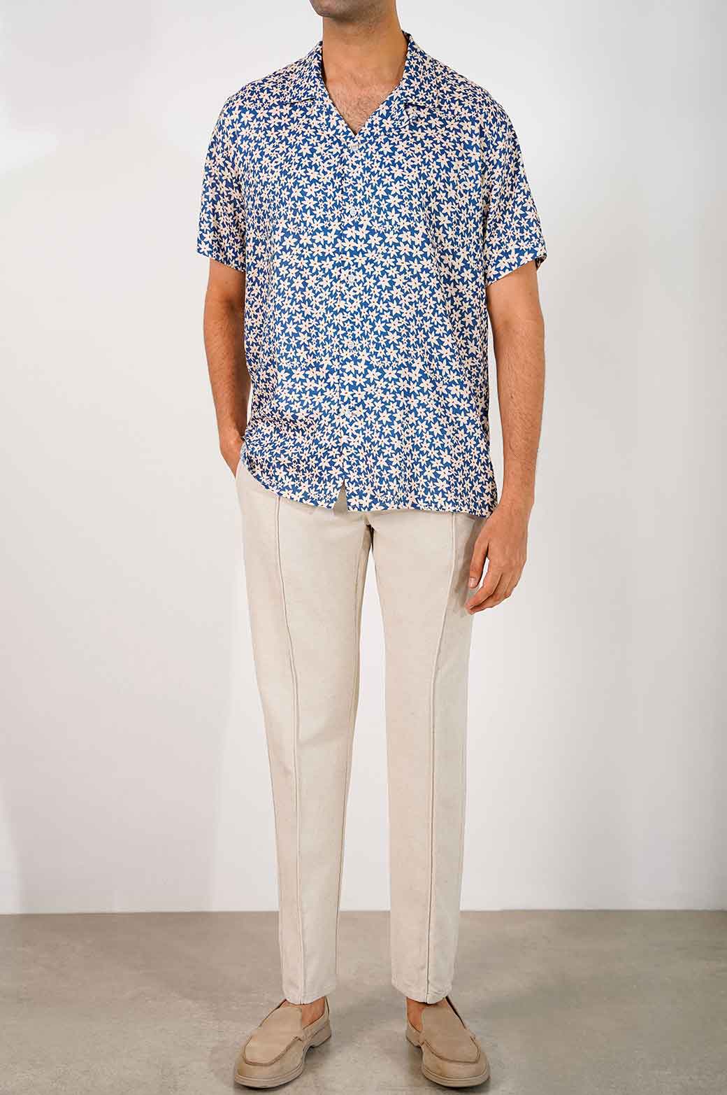 PRINTED SAFARI SHIRT