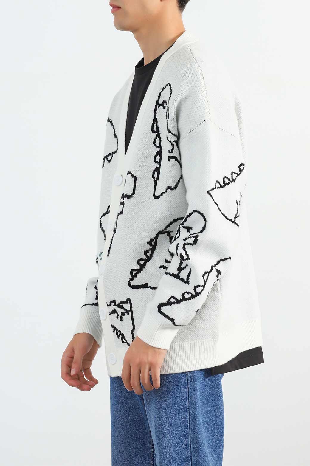 RELAXED GRAPHIC CARDIGAN - Image 3