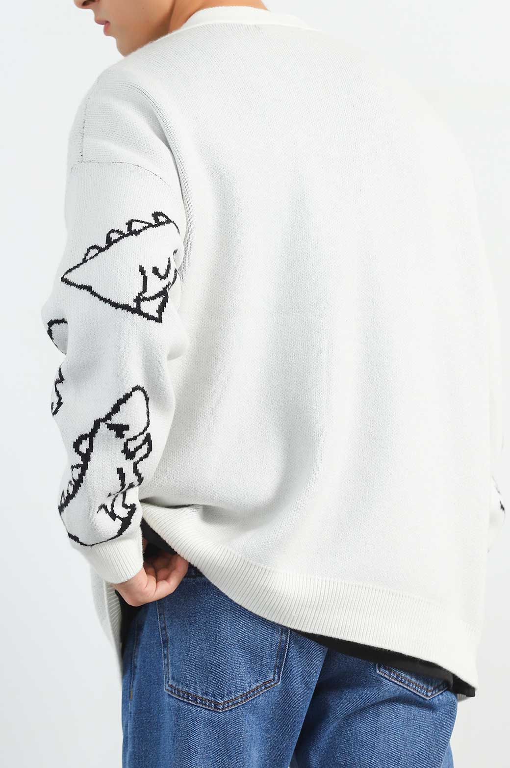 RELAXED GRAPHIC CARDIGAN - Image 4