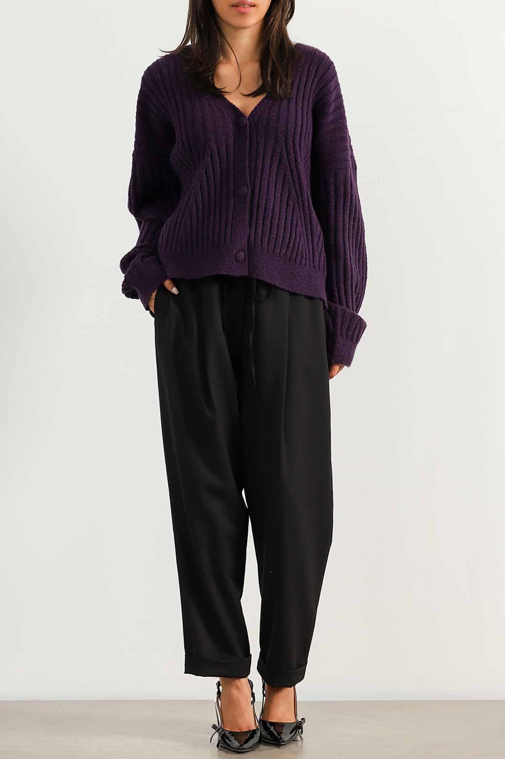 RIBBED CARDIGAN