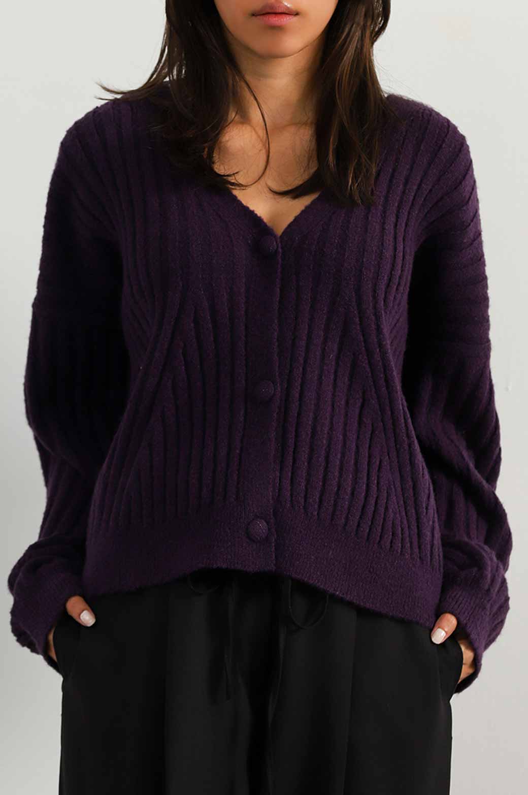 RIBBED CARDIGAN - Image 3