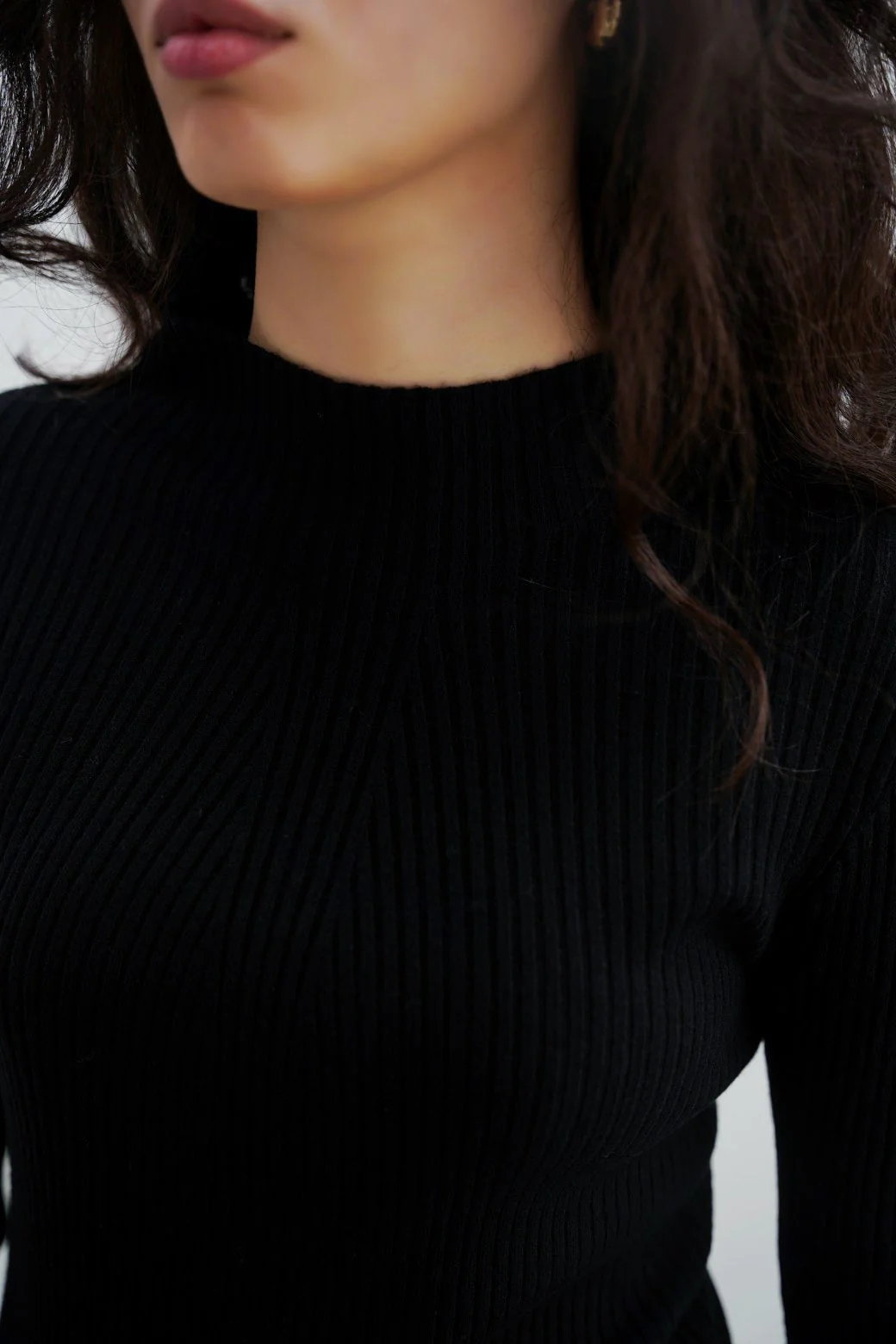 RIBBED HIGH CREW SWEATER - Image 3