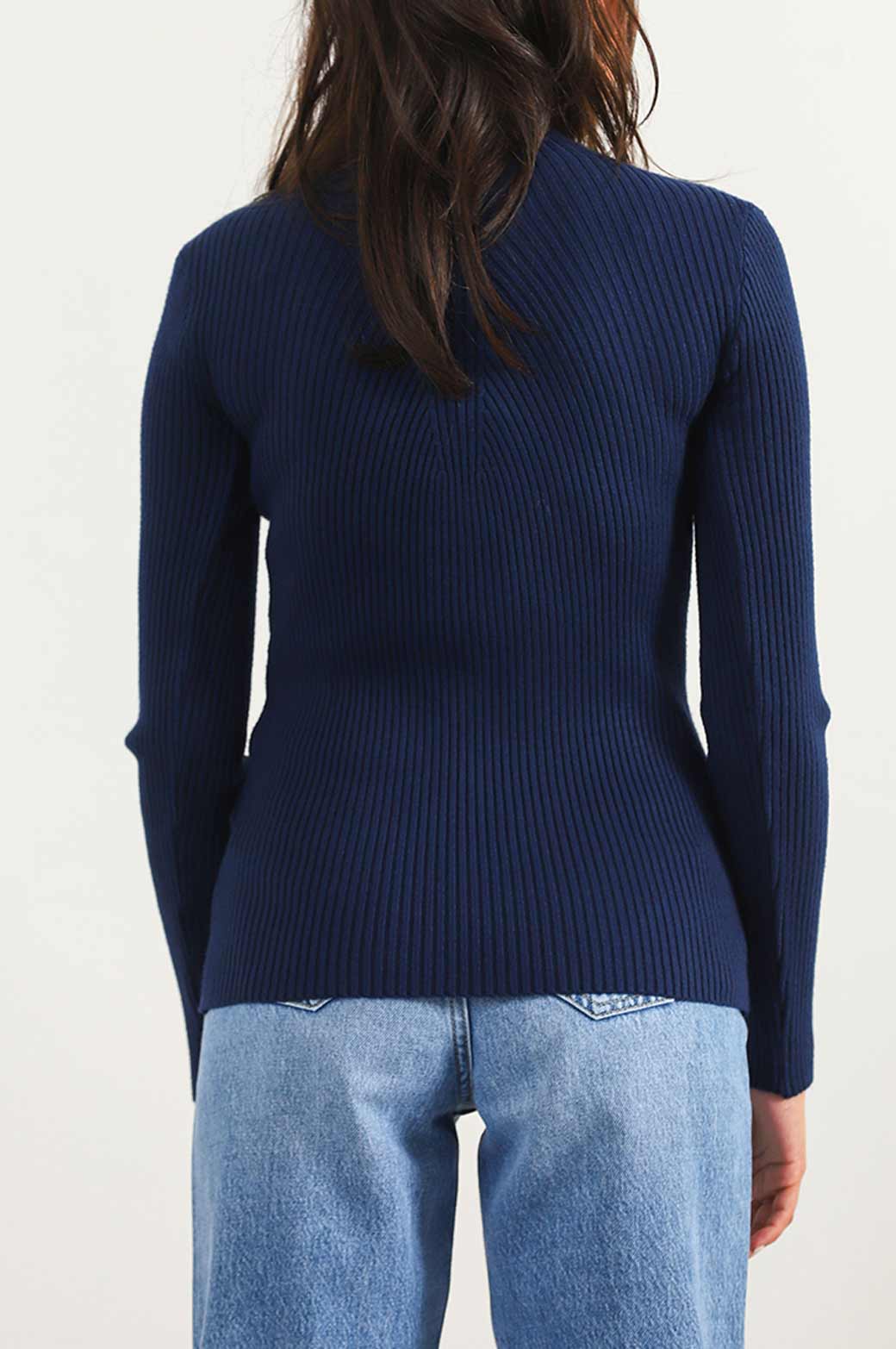 RIBBED HIGH CREW SWEATER - Image 4