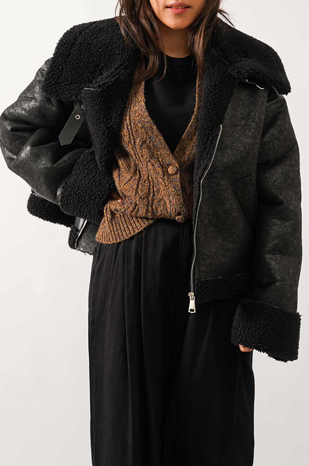 ROXY SUEDE SHEARLING JACKET - Image 2