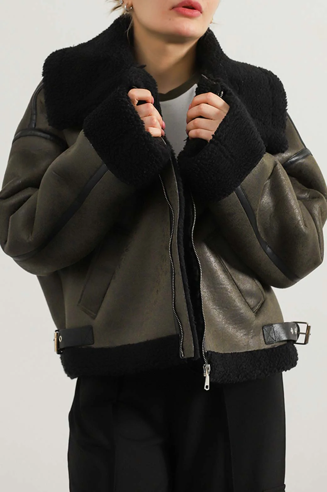 ROXY SUEDE SHEARLING JACKET - Image 3