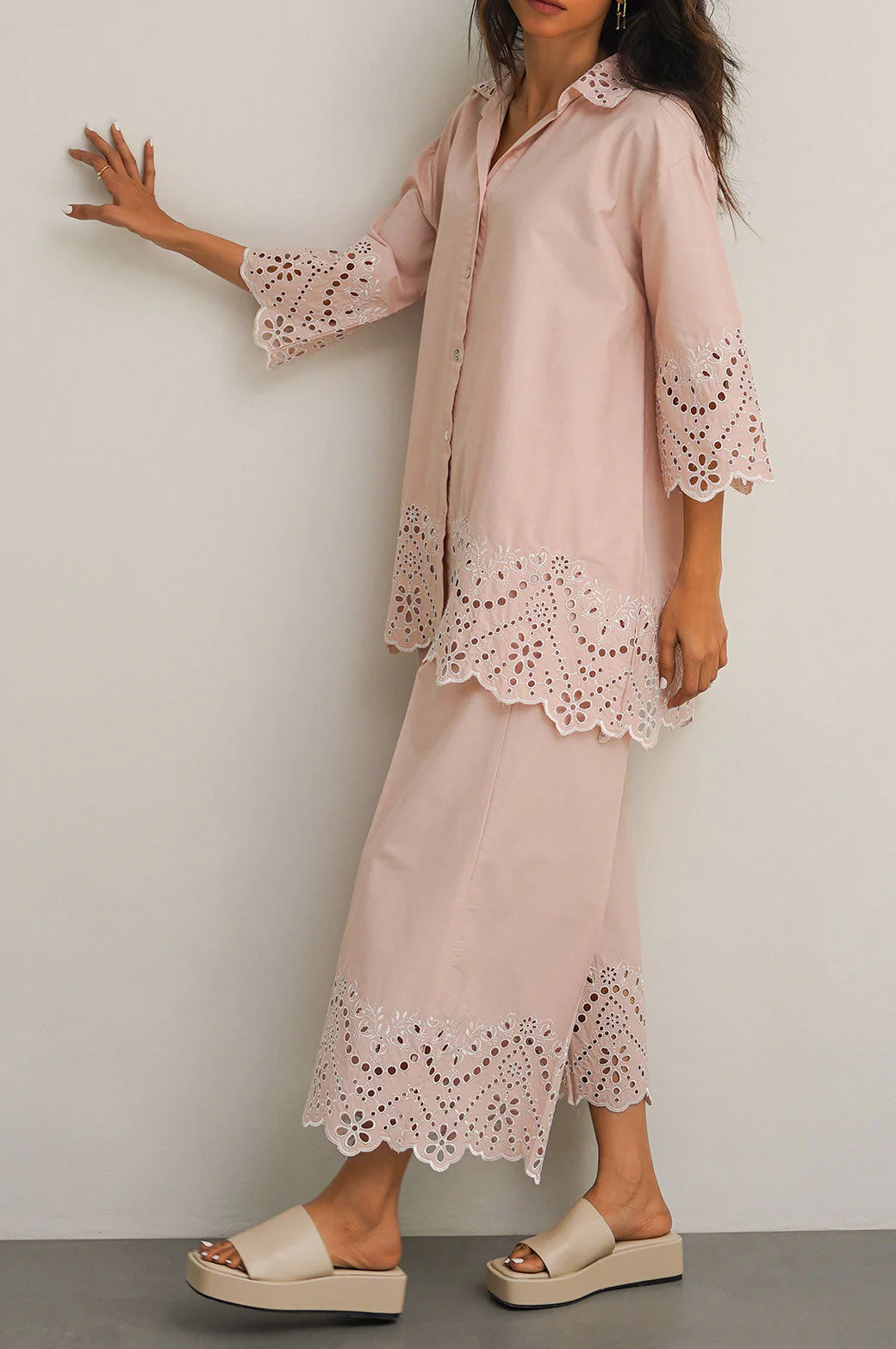 SCHIFFLI DRAWSTRING CULOTTES - Image 4