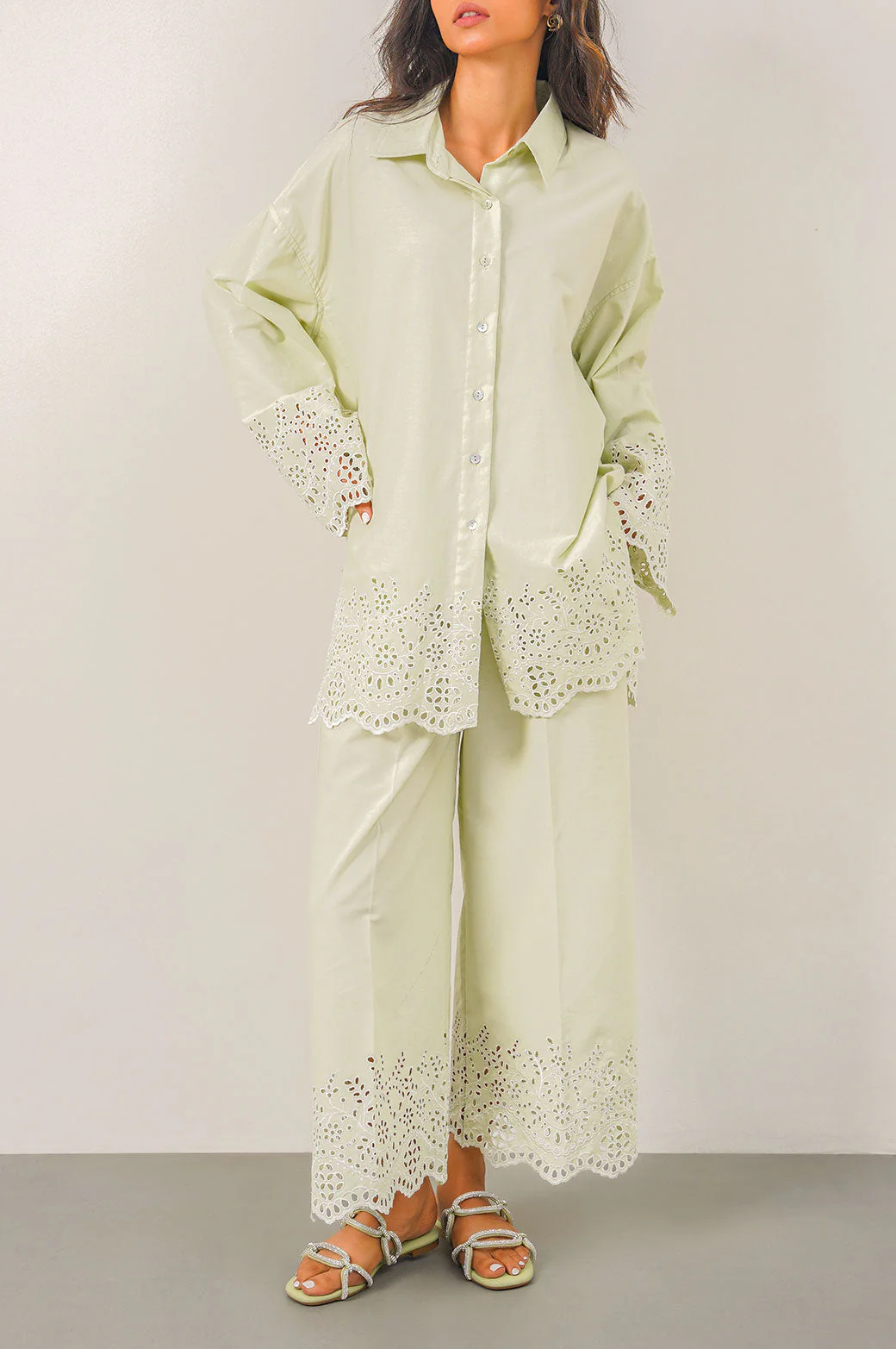 SCHIFFLI DRAWSTRING CULOTTES - Image 3