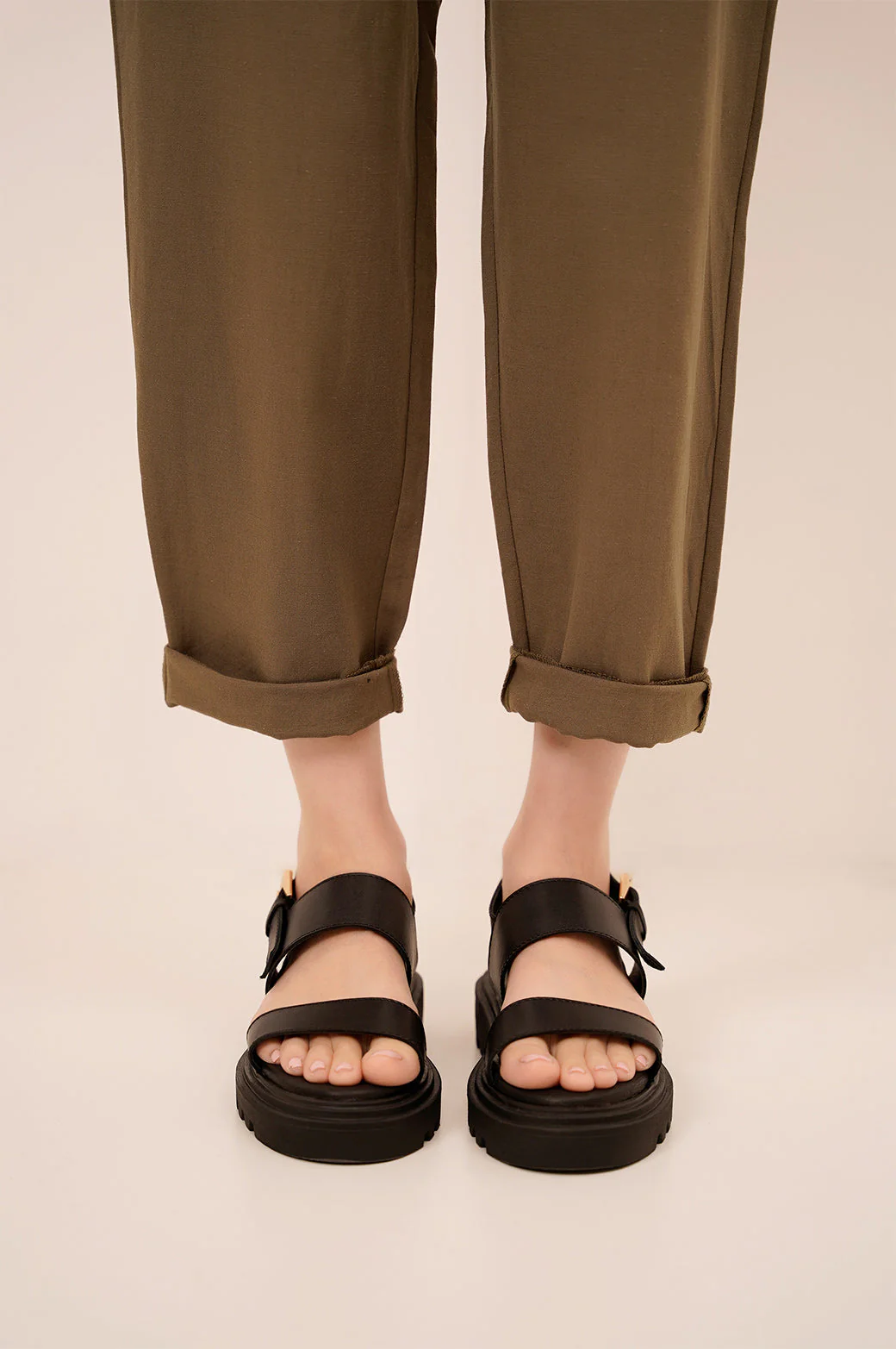 CHUNKY LEATHER SANDALS - Image 4