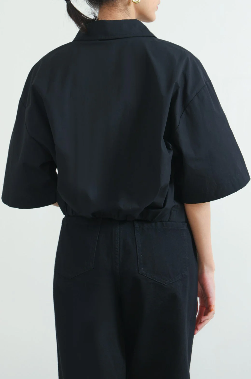 SHORT SHIRT WITH STRETCHY BACK - Image 3