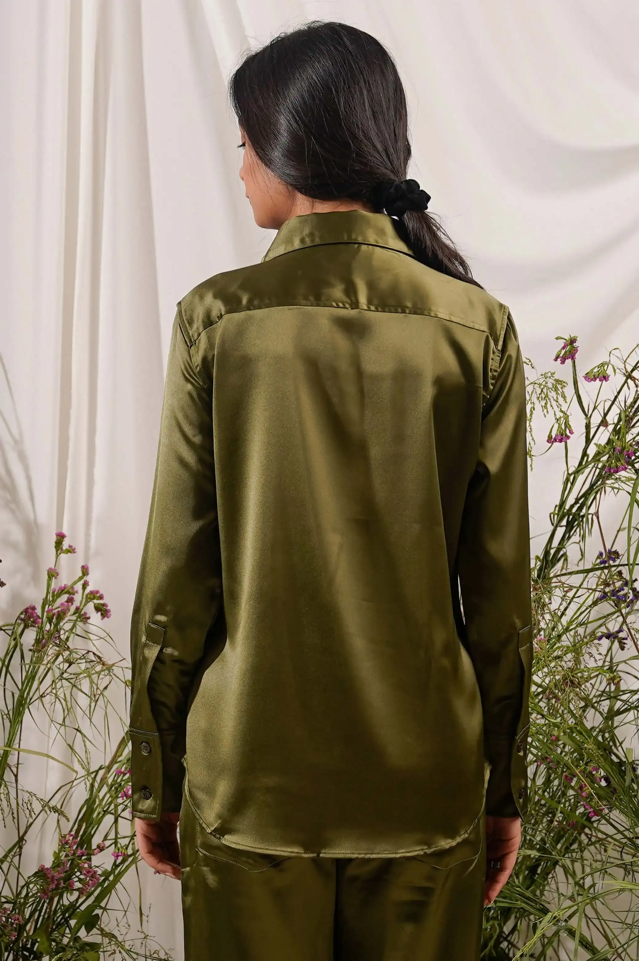 SILK BUTTON DOWN SHIRT - Image 4