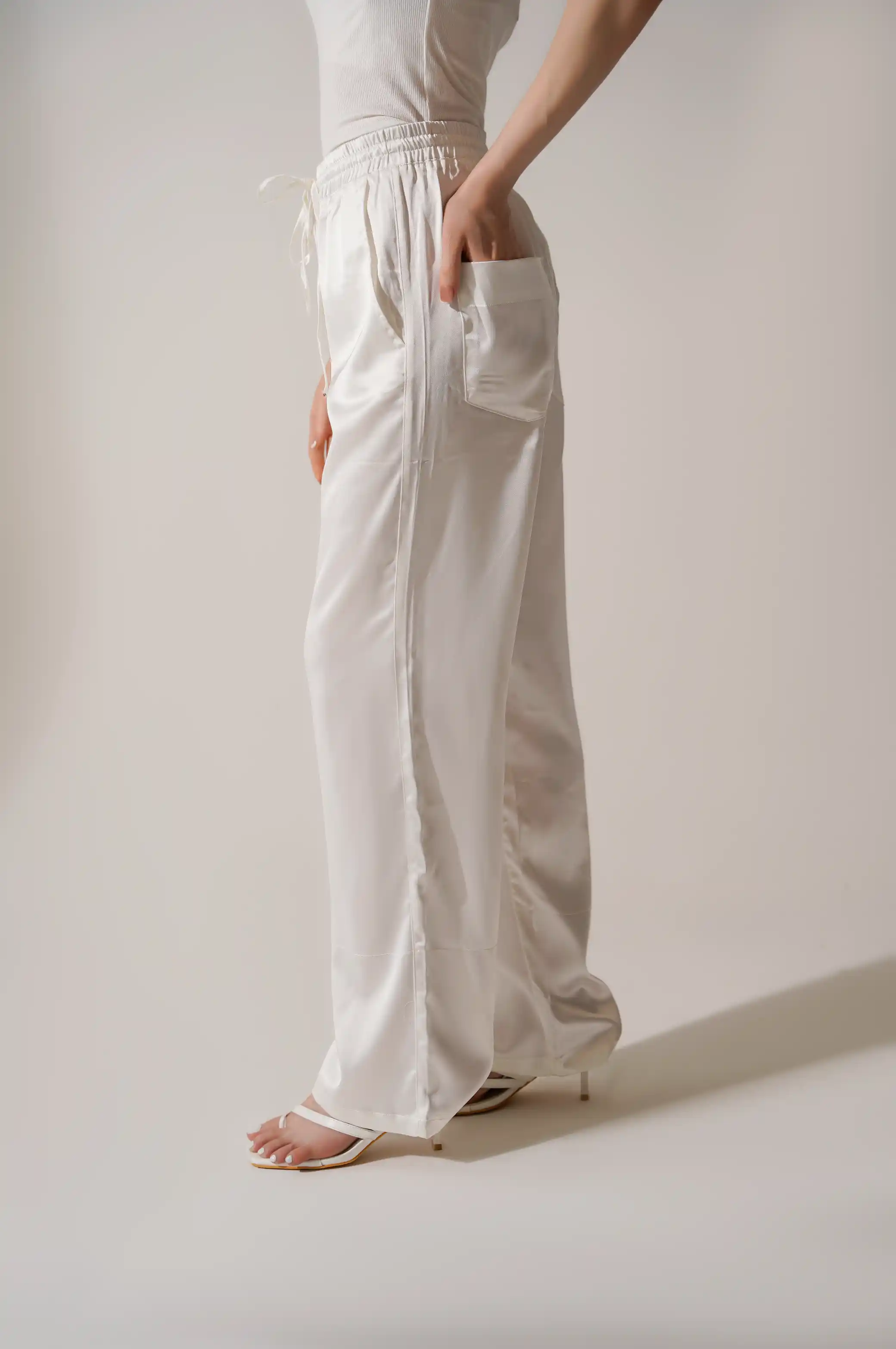 FORMAL SILK LONG PANTS - Image 3