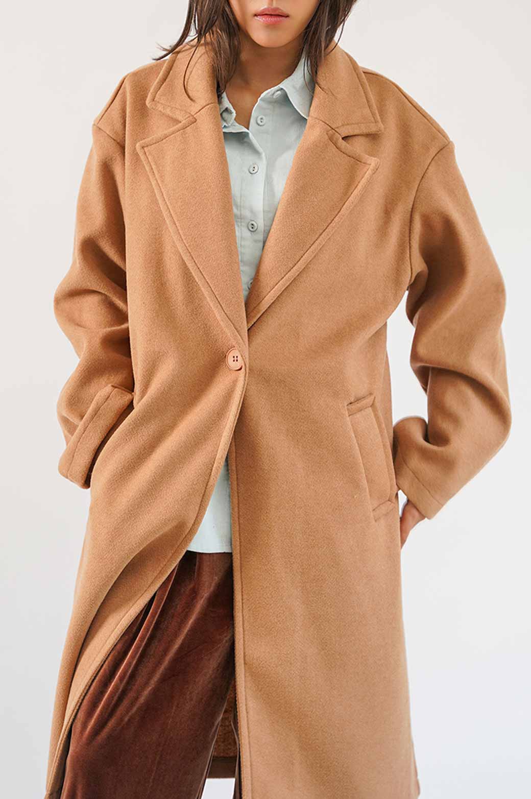 SINGLE BREASTED LONG COAT - Image 2