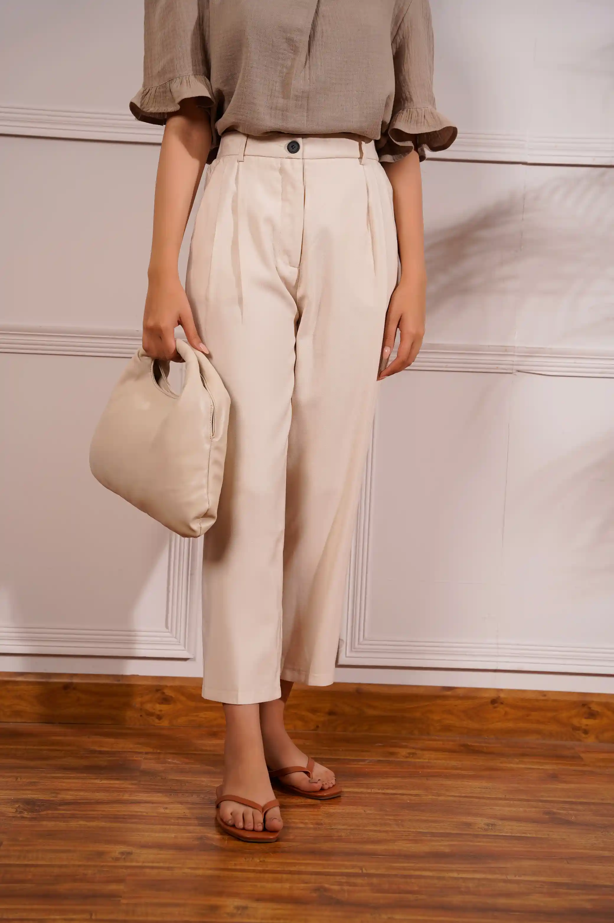 SLIM LINEN TROUSERS