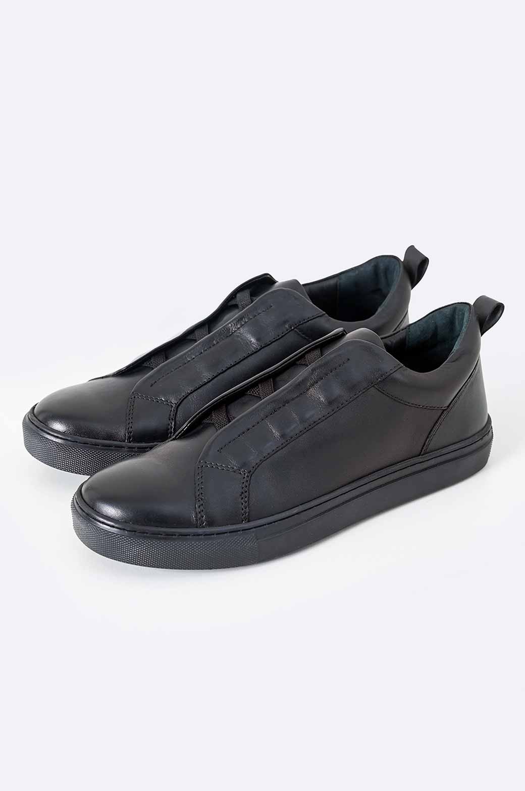 SLIP-ON LEATHER SNEAKERS - Image 5