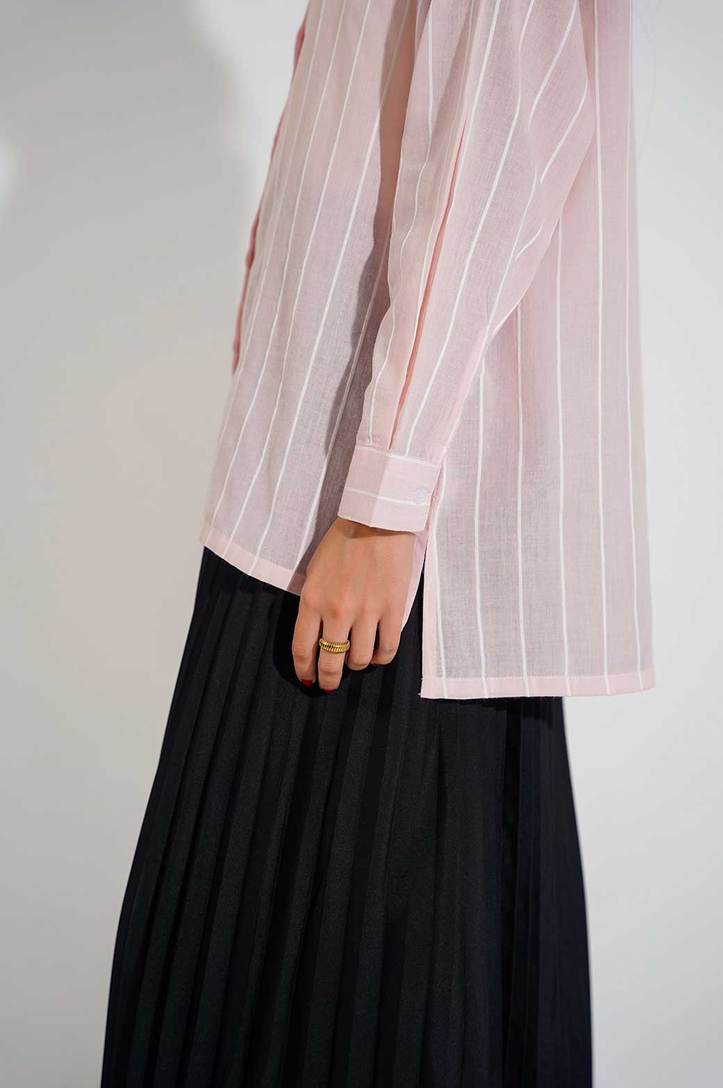 STRIPED BUTTON DOWN SHIRT - Image 2