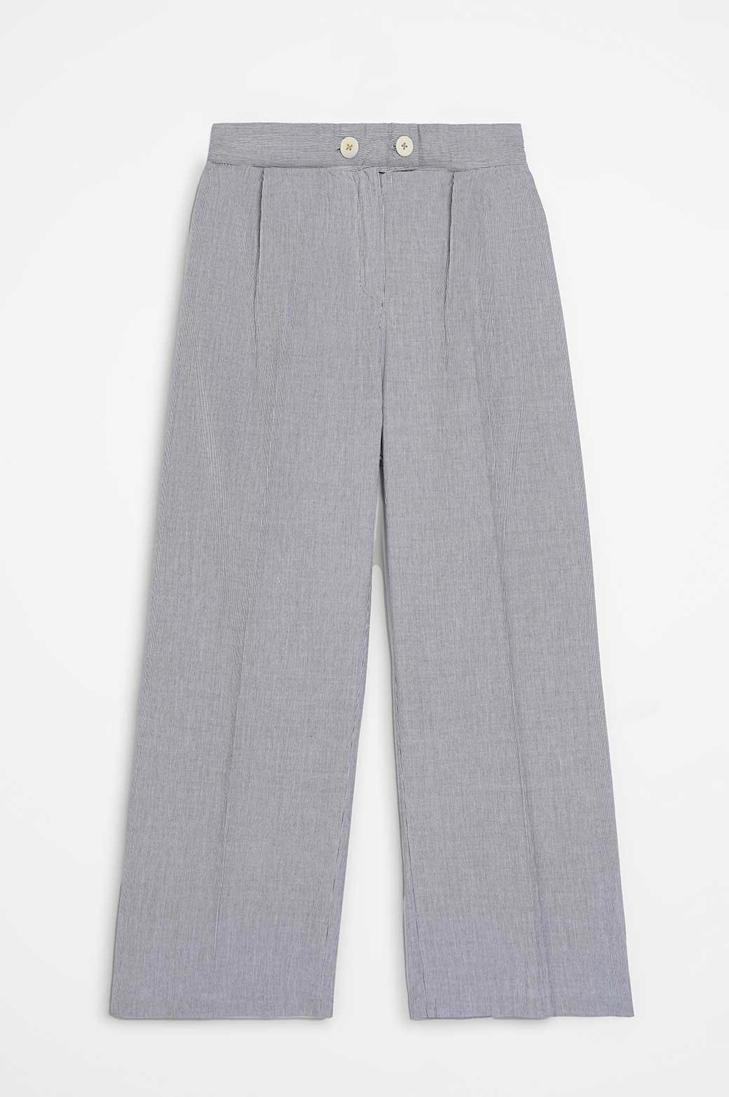 STRIPED WIDE-LEG PANTS - Image 4
