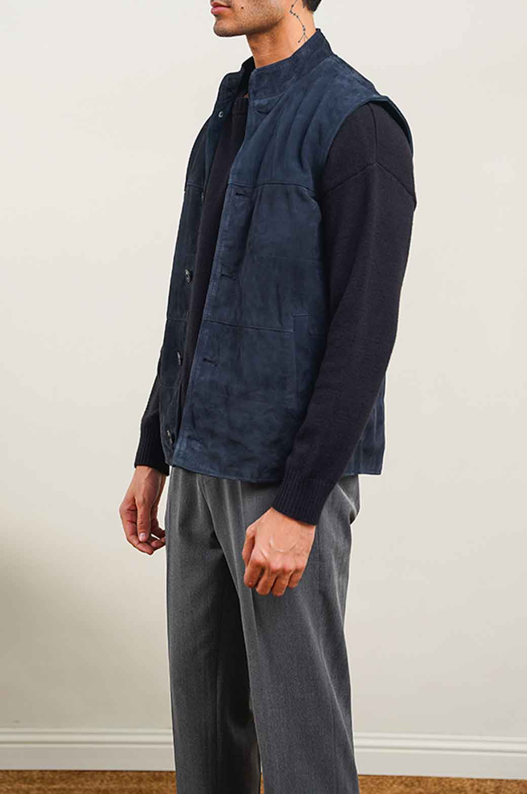 SUEDE BUTTON DOWN GILET - Image 2